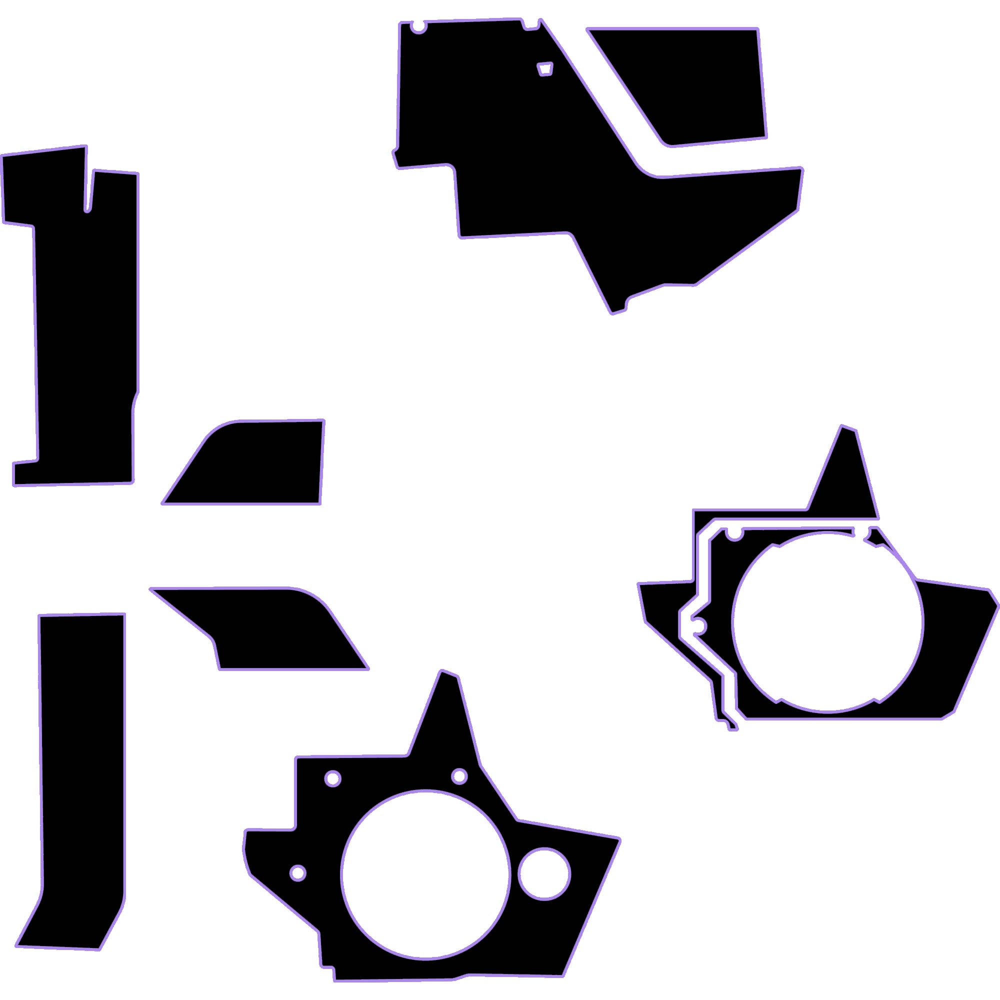 Polaris Xpedition - 2 & 4 Seat Interior Armor Kit - OEM