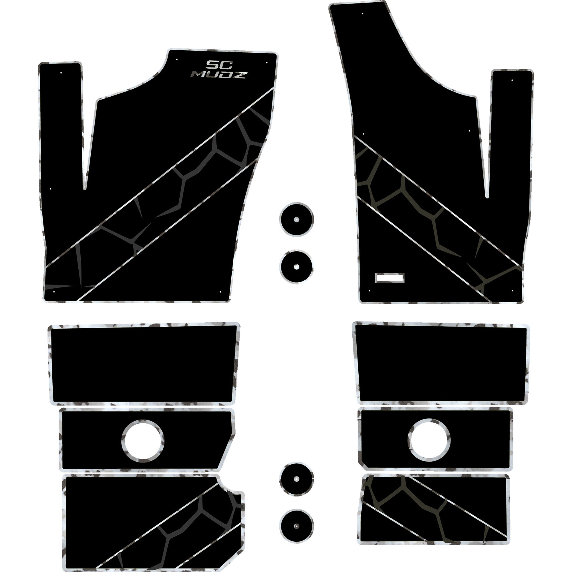 Polaris RZR 1000 - 4 Seat Floor Mats - OEM