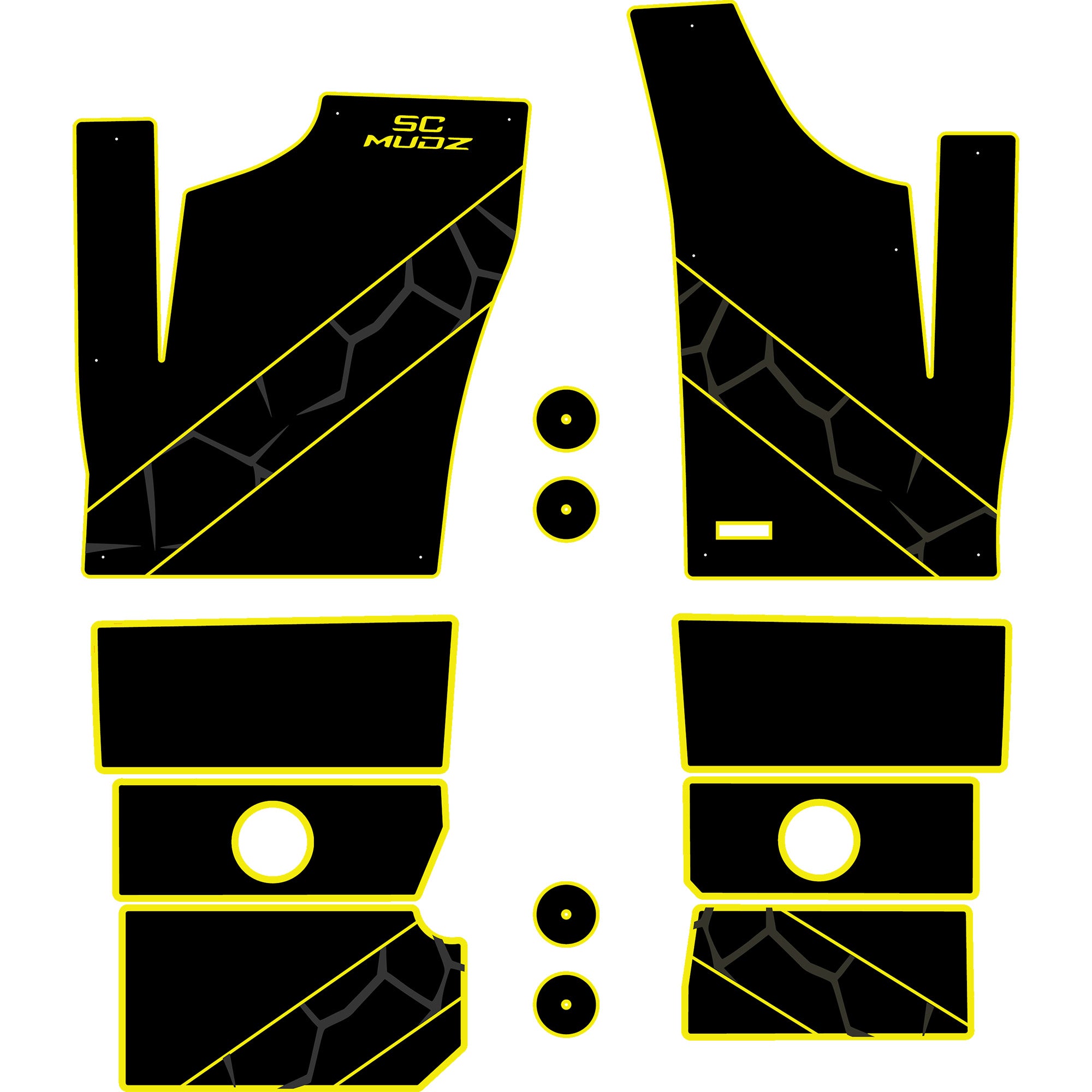 Polaris RZR 1000 - 4 Seat Floor Mats - OEM