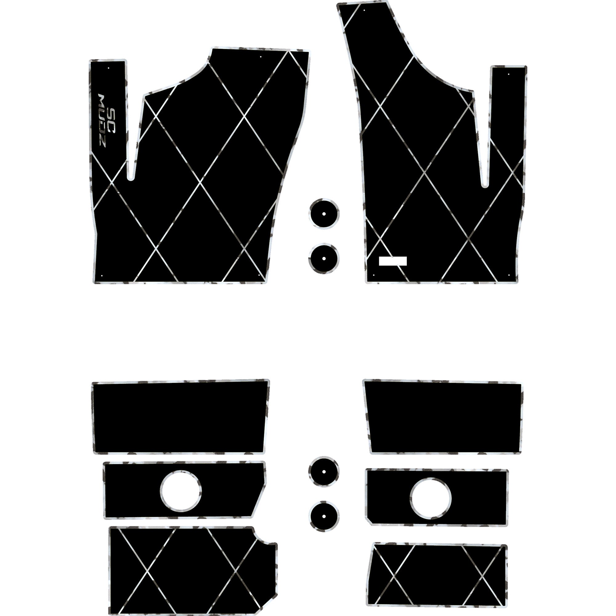 Polaris RZR 1000 - 4 Seat Floor Mats - OEM