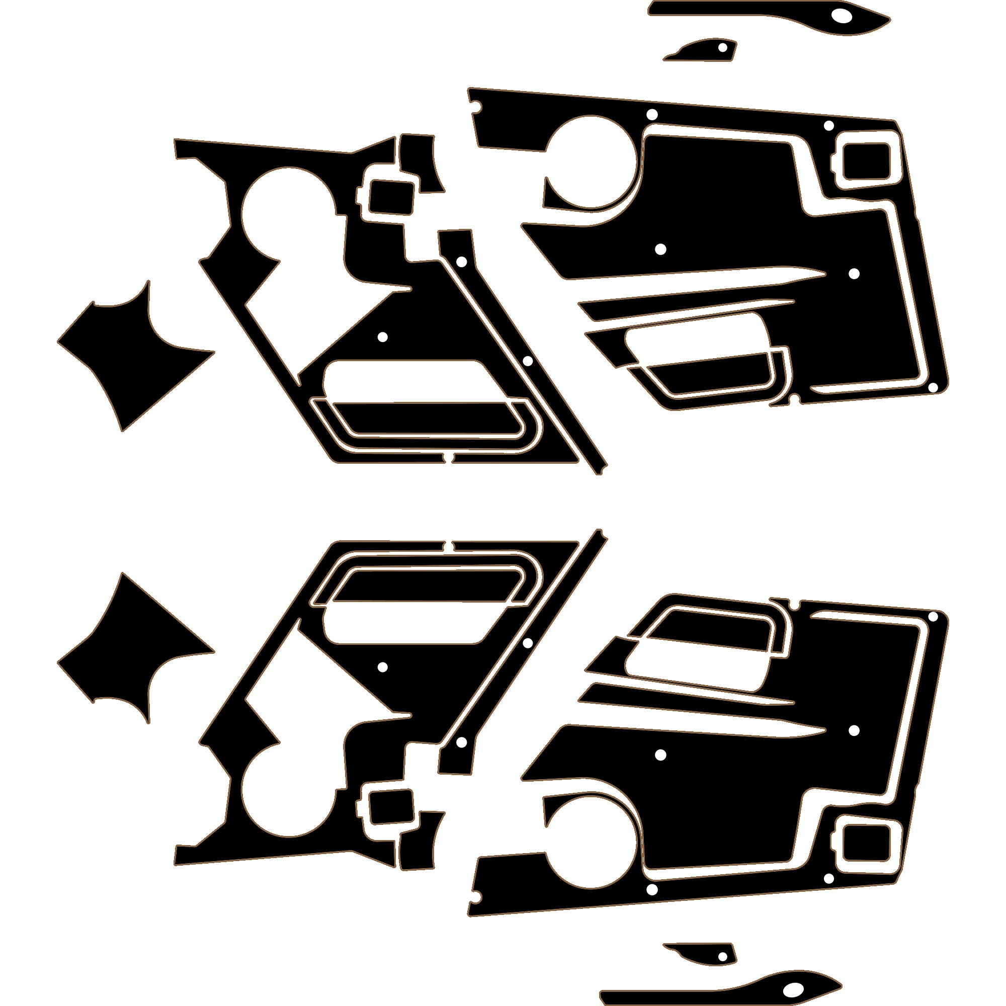 Speed UTV El Jefe - 4 Seat Door Liners - OEM