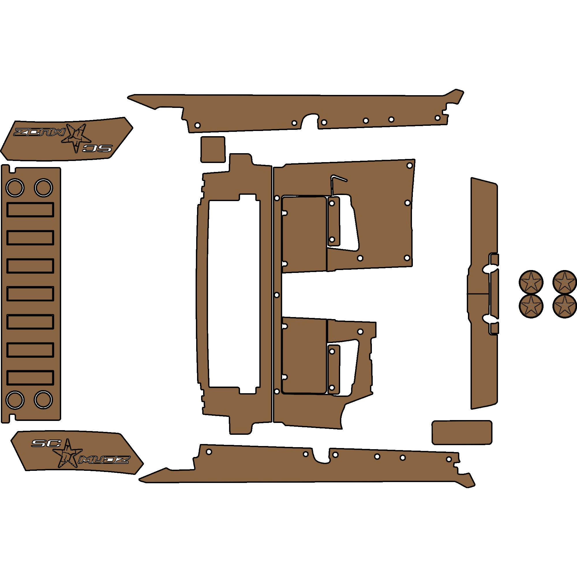 Speed UTV El Jefe - 4 Seat Accessory Kit - OEM