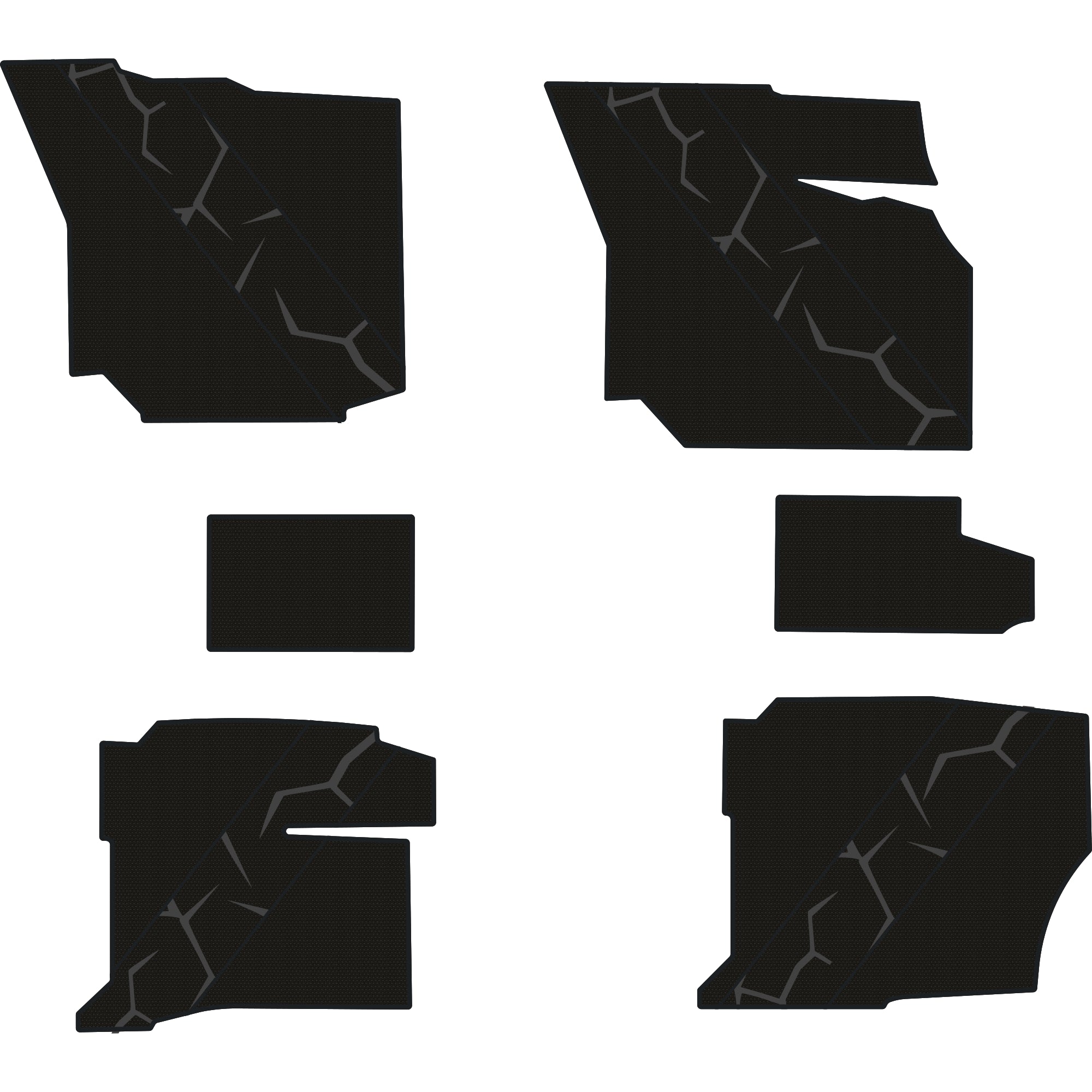 Polaris Ranger 1500 - 4 Seat Floor Mats w/ UTV Stereo Subs - OEM