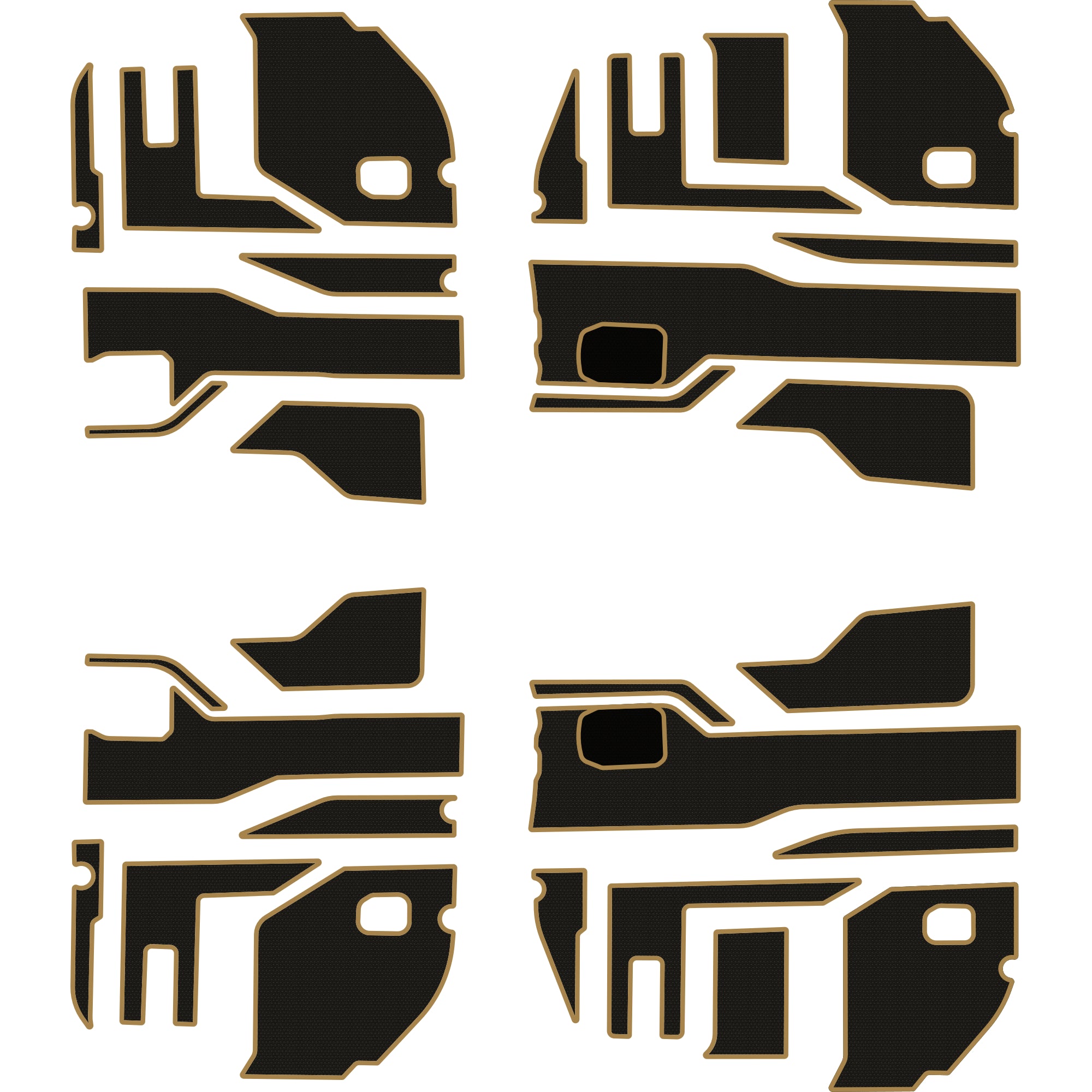 Polaris Ranger 1500 - 4 Seat Interior Door Liners - OEM