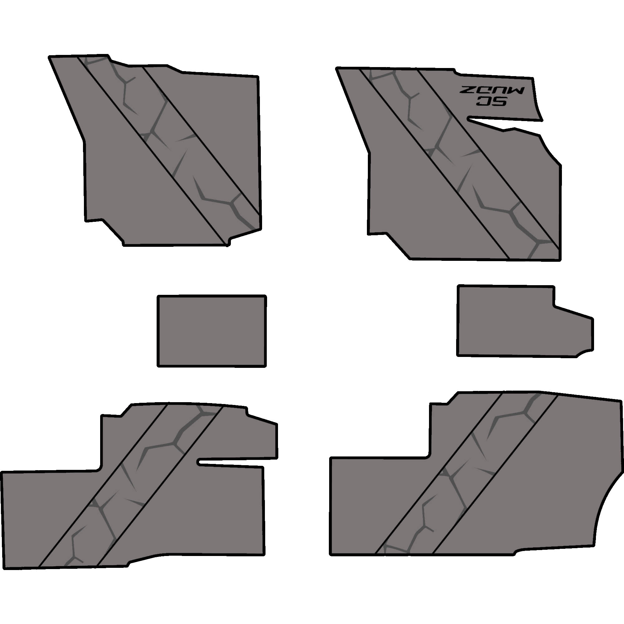 Polaris Ranger 1500 - 4 Seat Floor Mats - OEM