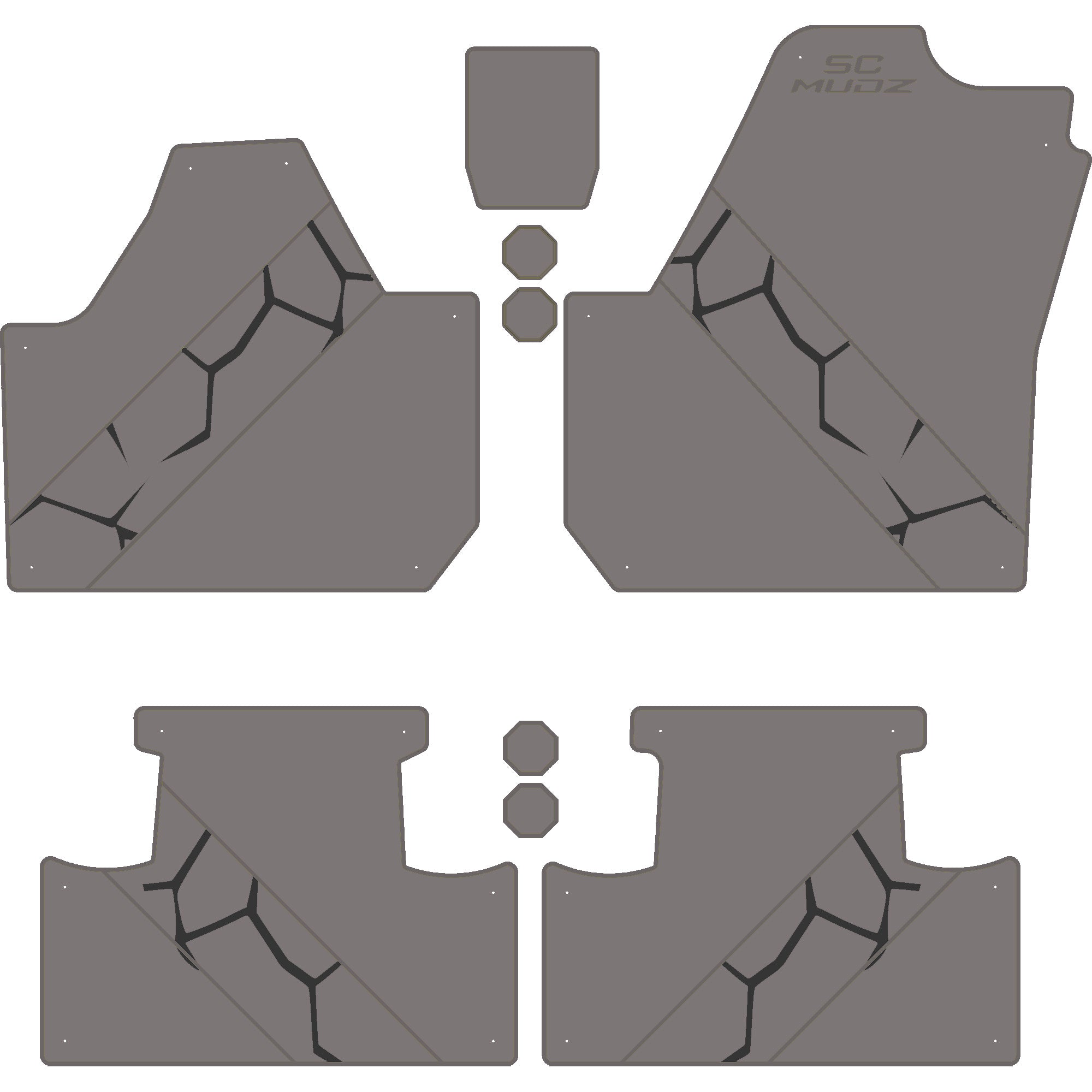 Can-Am Maverick X3 - 4 Seat Floor Mats - OEM