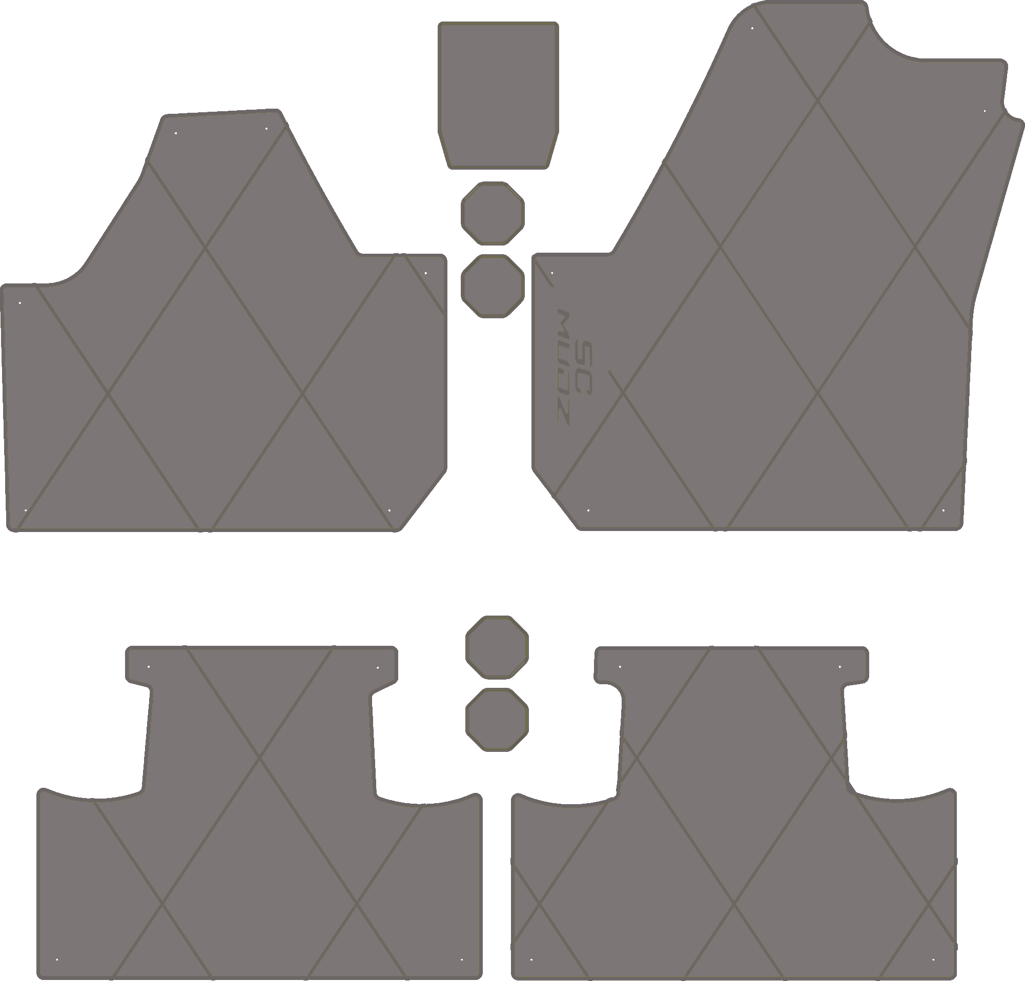 Can-Am Maverick X3 - 4 Seat Floor Mats - OEM