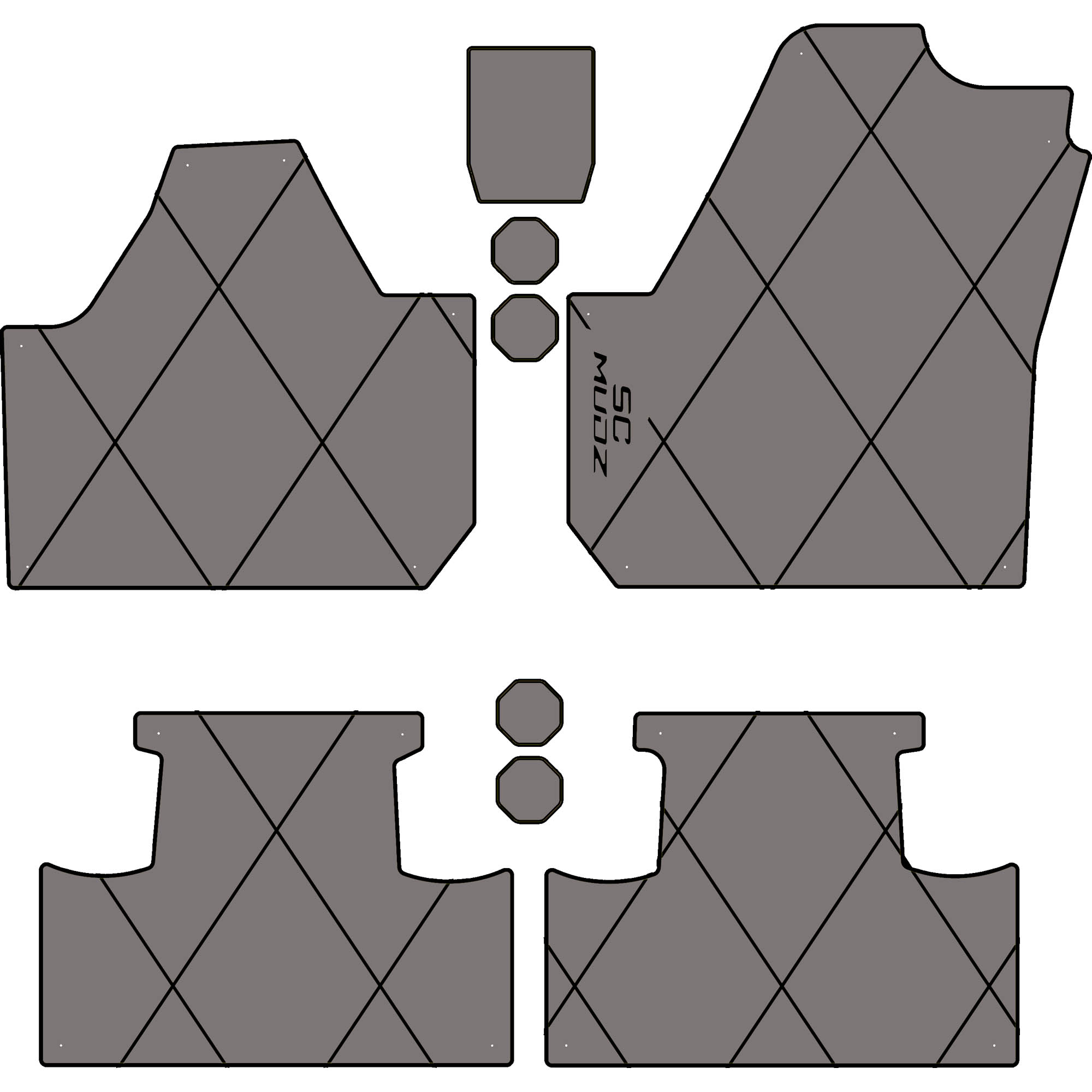 Can-Am Maverick X3 - 4 Seat Floor Mats - OEM