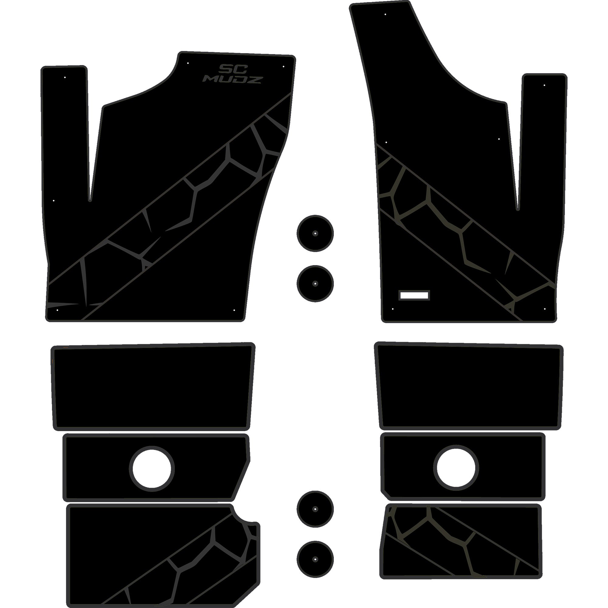 Polaris RZR 1000 - 4 Seat Floor Mats - OEM