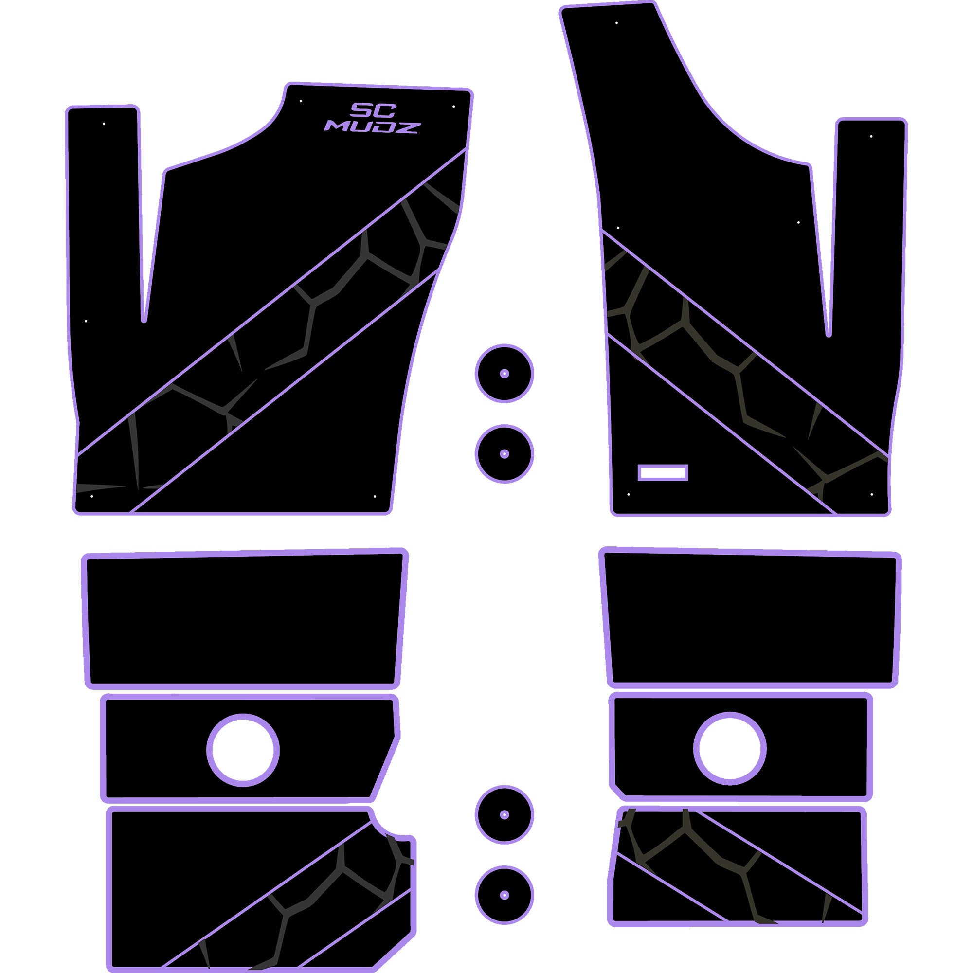 Polaris RZR 1000 - 4 Seat Floor Mats - OEM