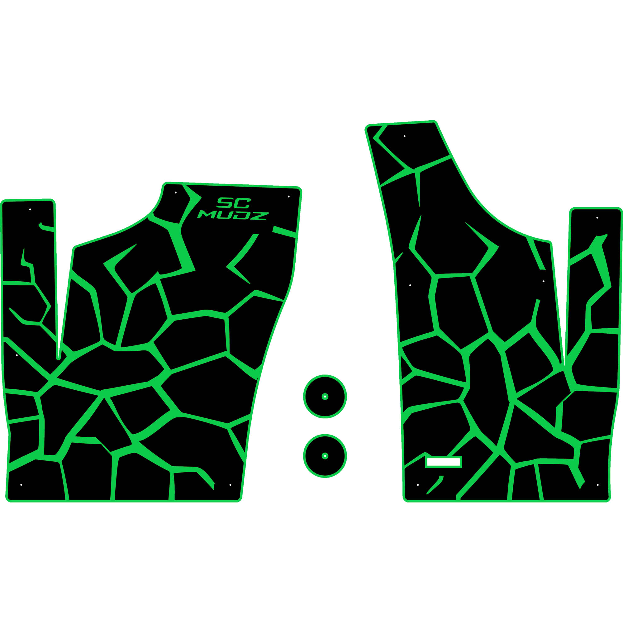 Polaris RZR 1000 - 2 Seat Floor Mats - OEM