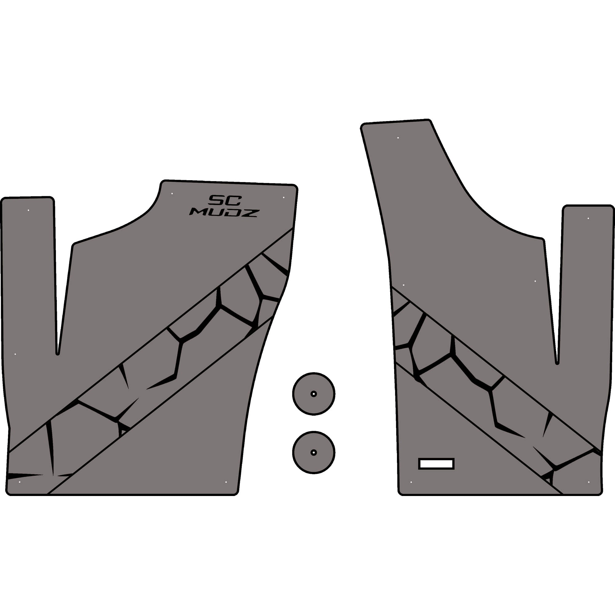 Polaris RZR 1000 - 2 Seat Floor Mats - OEM