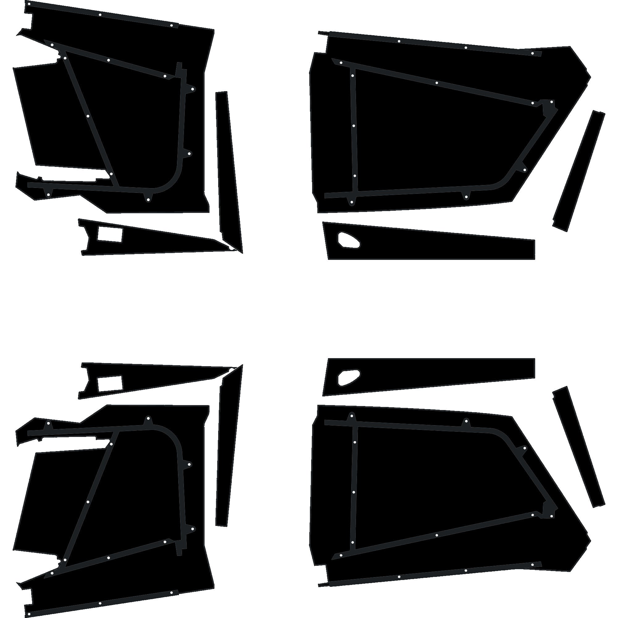 Polaris RZR Pro R - 4 Seat Door Liners - Moto Armor Full Coverage