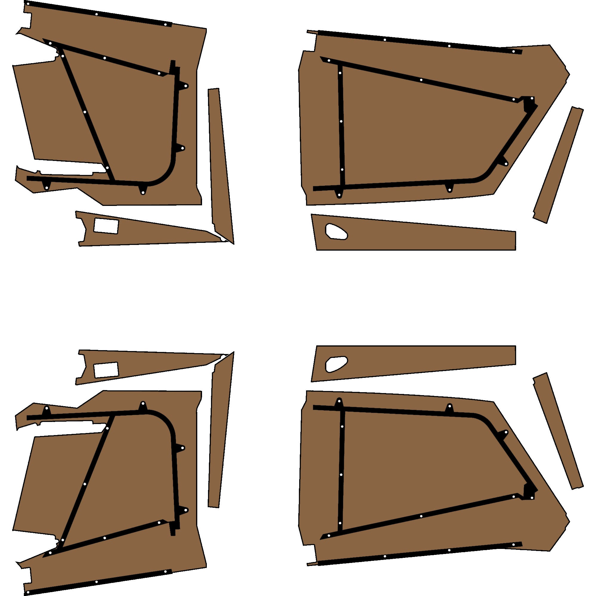 Polaris RZR Pro R - 4 Seat Door Liners - Moto Armor Full Coverage