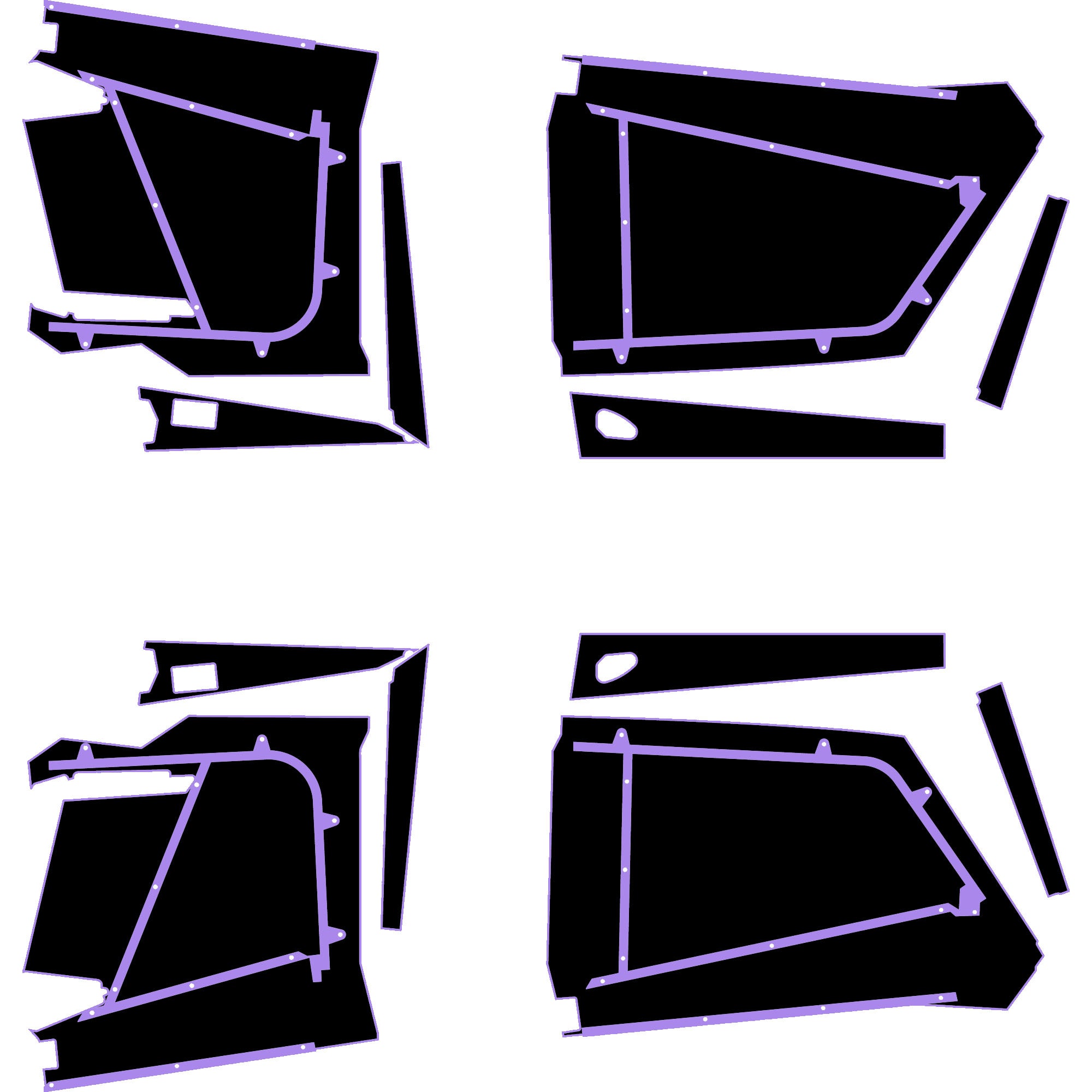 Polaris RZR Pro R - 4 Seat Door Liners - Moto Armor Full Coverage