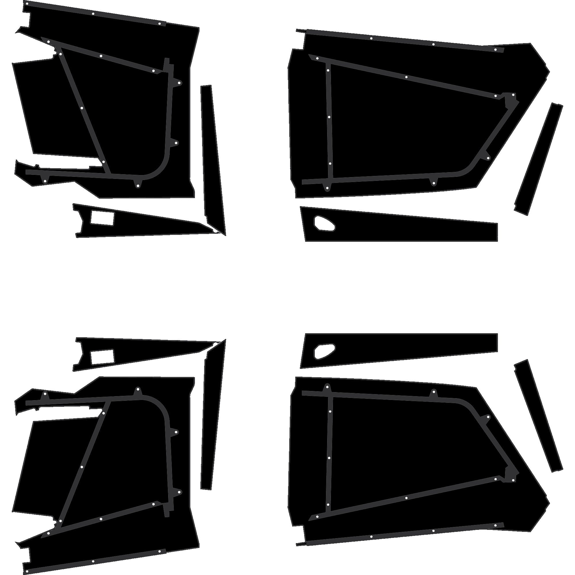 Polaris RZR Pro R - 4 Seat Door Liners - Moto Armor Full Coverage