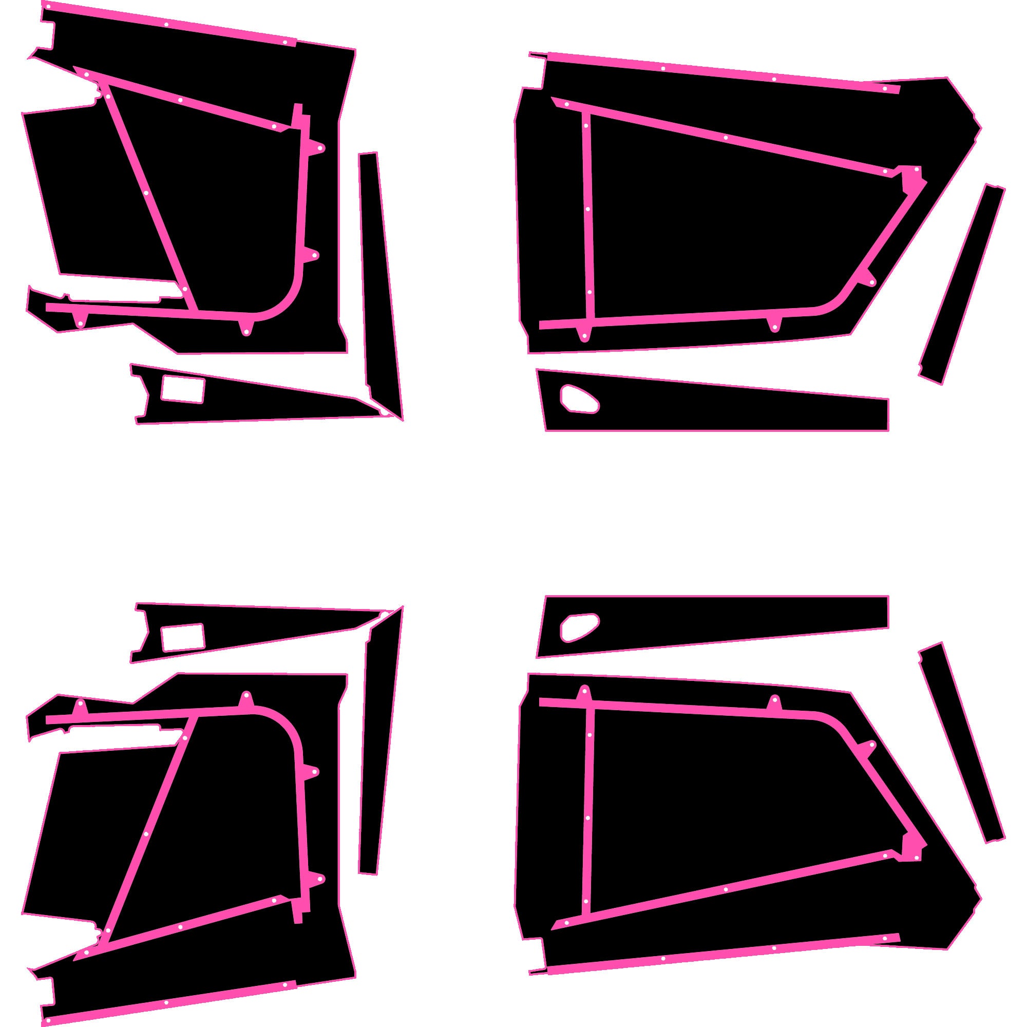 Polaris RZR Pro R - 4 Seat Door Liners - Moto Armor Full Coverage