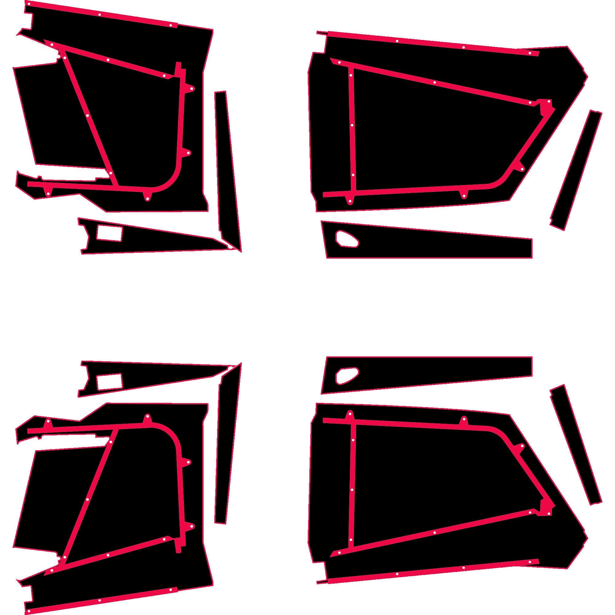 Polaris RZR Pro R - 4 Seat Door Liners - Moto Armor Full Coverage