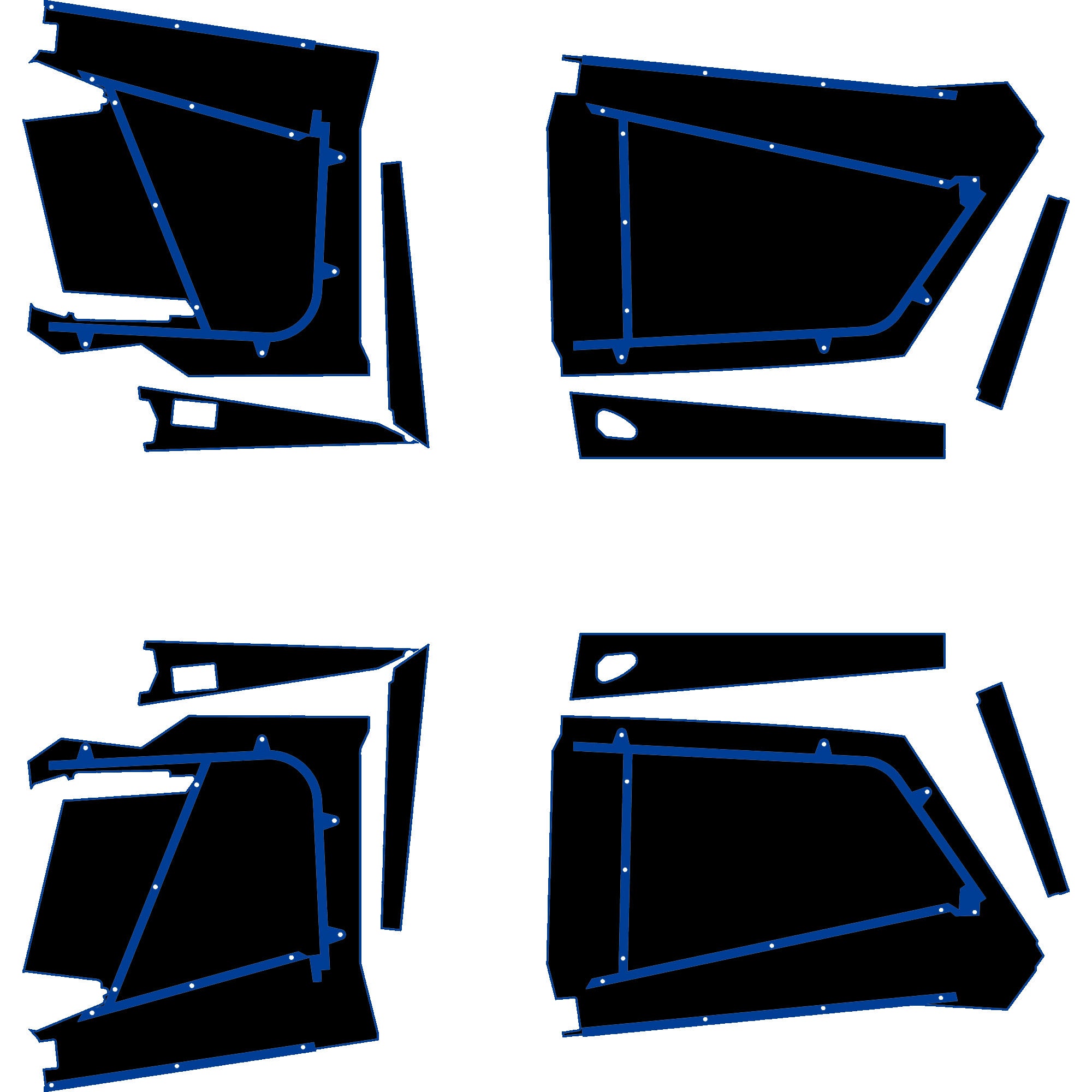 Polaris RZR Pro R - 4 Seat Door Liners - Moto Armor Full Coverage