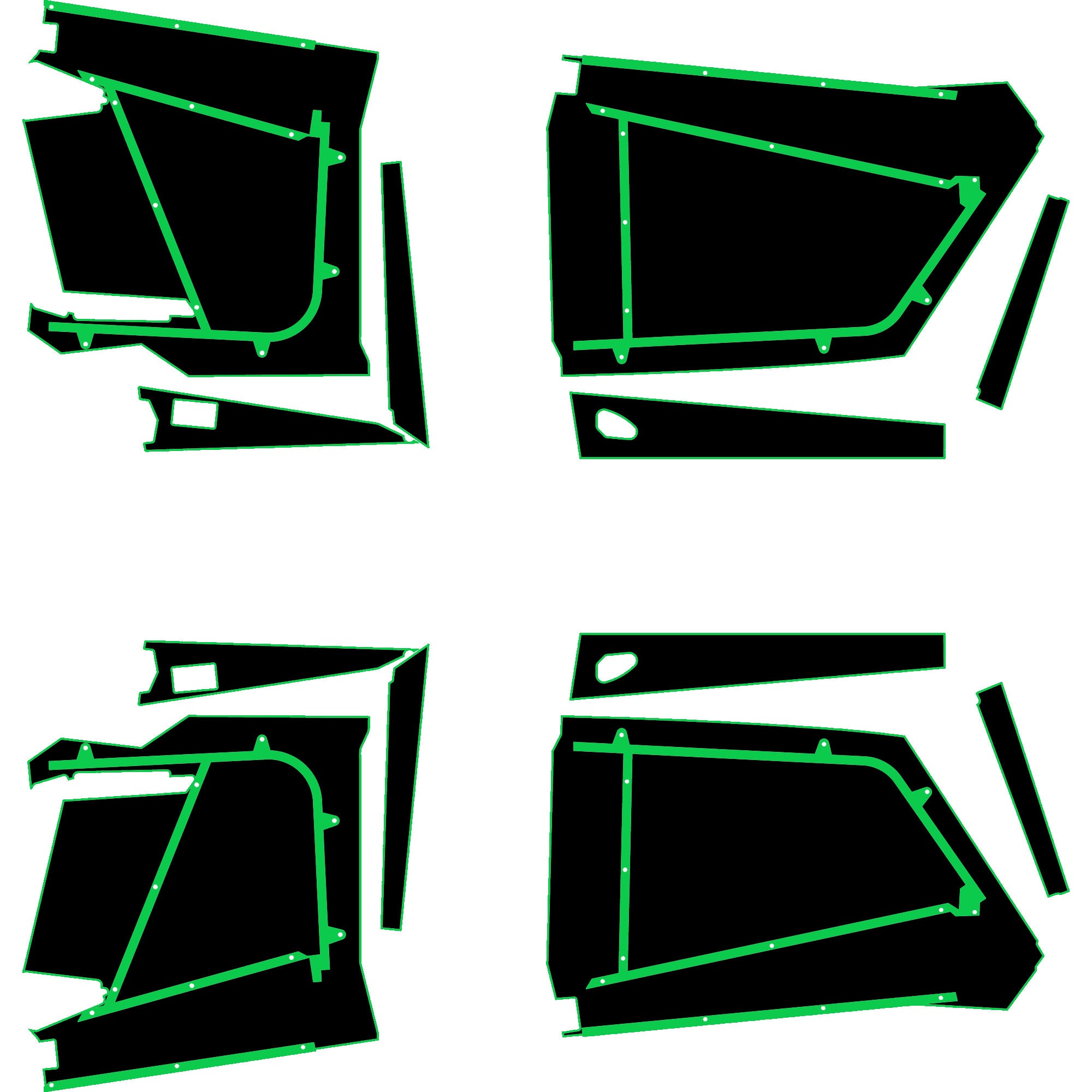 Polaris RZR Pro R - 4 Seat Door Liners - Moto Armor Full Coverage