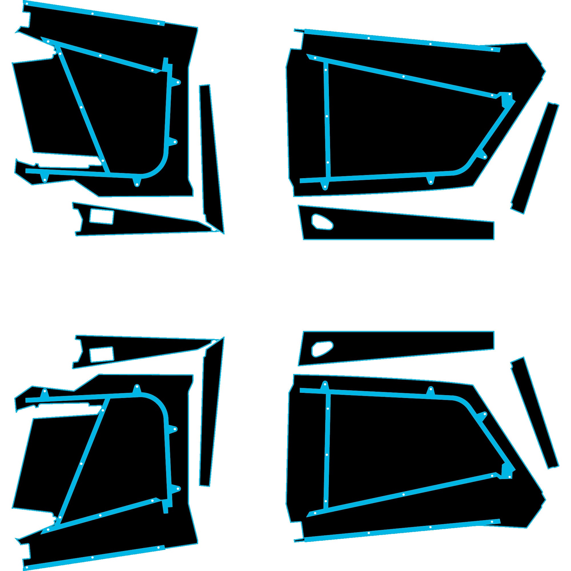 Polaris RZR Pro R - 4 Seat Door Liners - Moto Armor Full Coverage