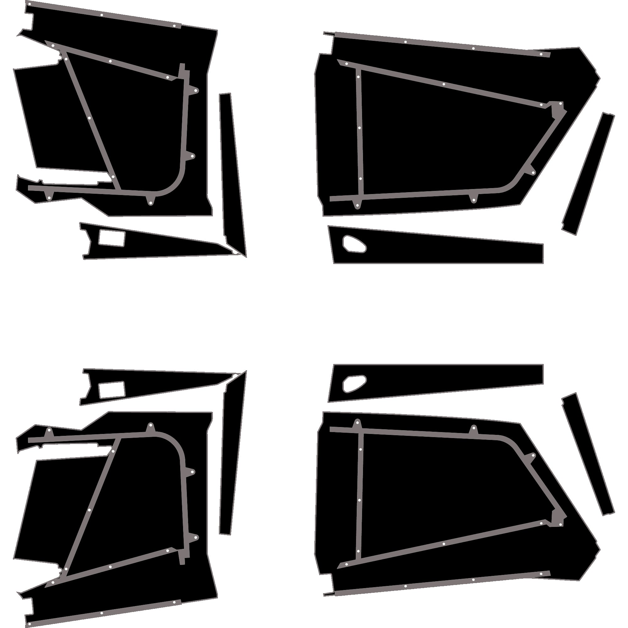 Polaris RZR Pro R - 4 Seat Door Liners - Moto Armor Full Coverage