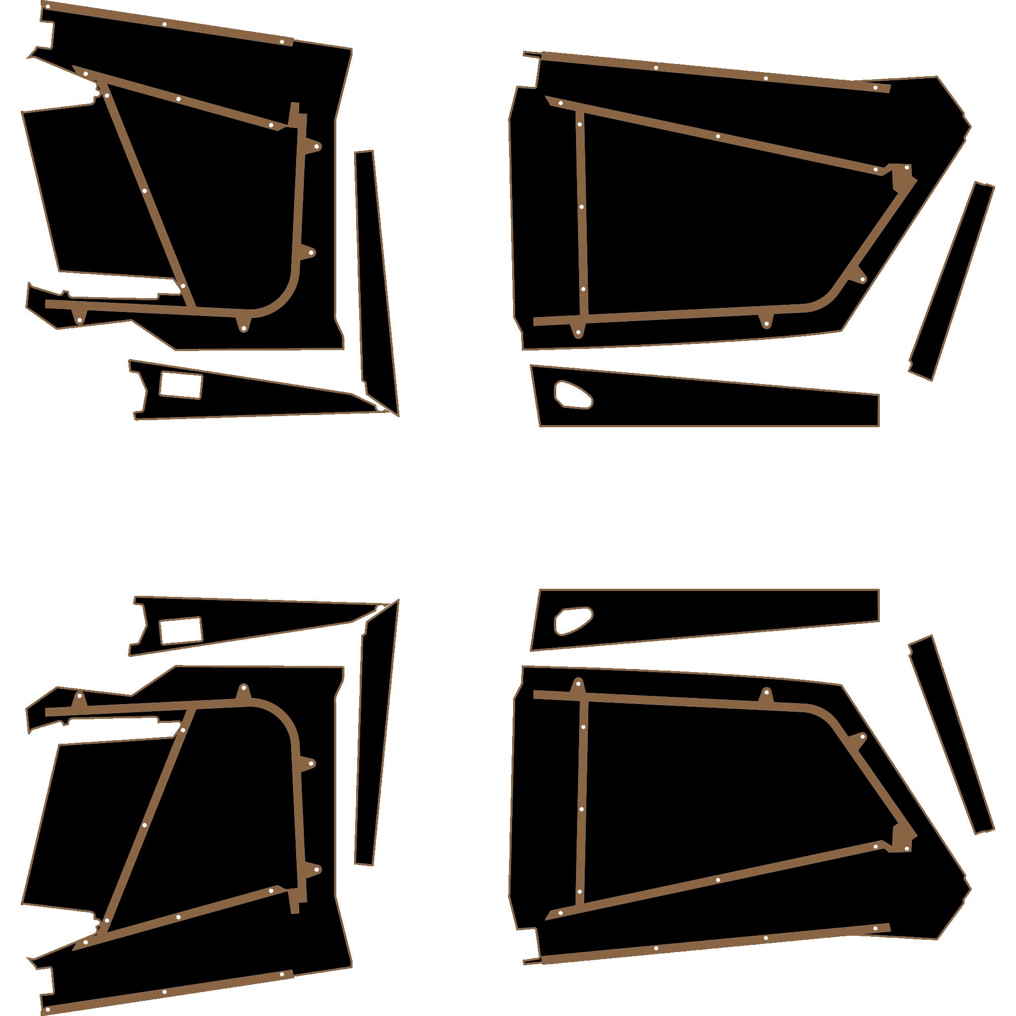 Polaris RZR Pro R - 4 Seat Door Liners - Moto Armor Full Coverage