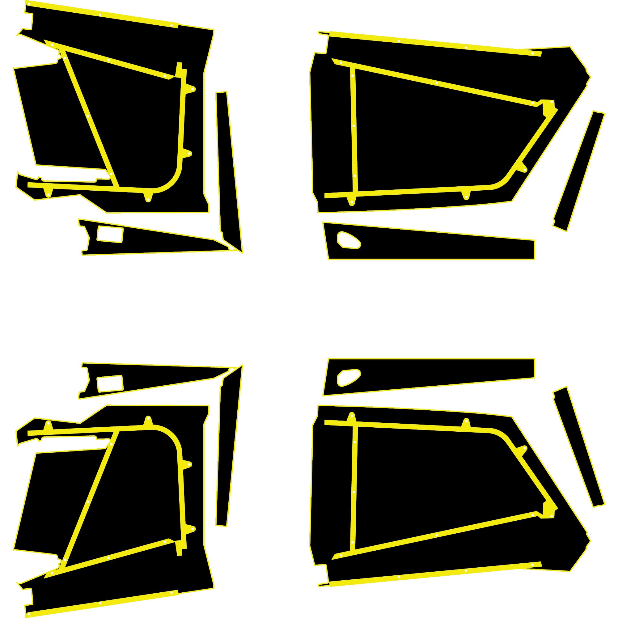 Polaris RZR Pro R - 4 Seat Door Liners - Moto Armor Full Coverage