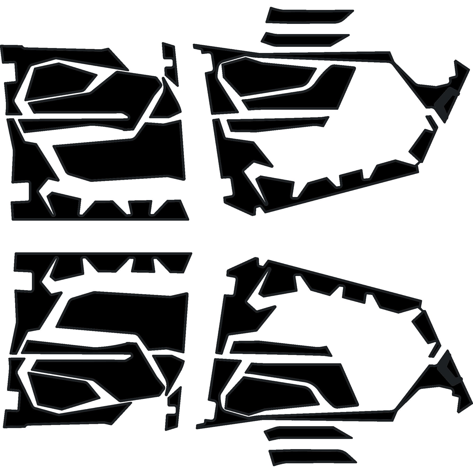 2025 Polaris RZR Pro R - 4 Seat Door Liners - OEM with Door Bags