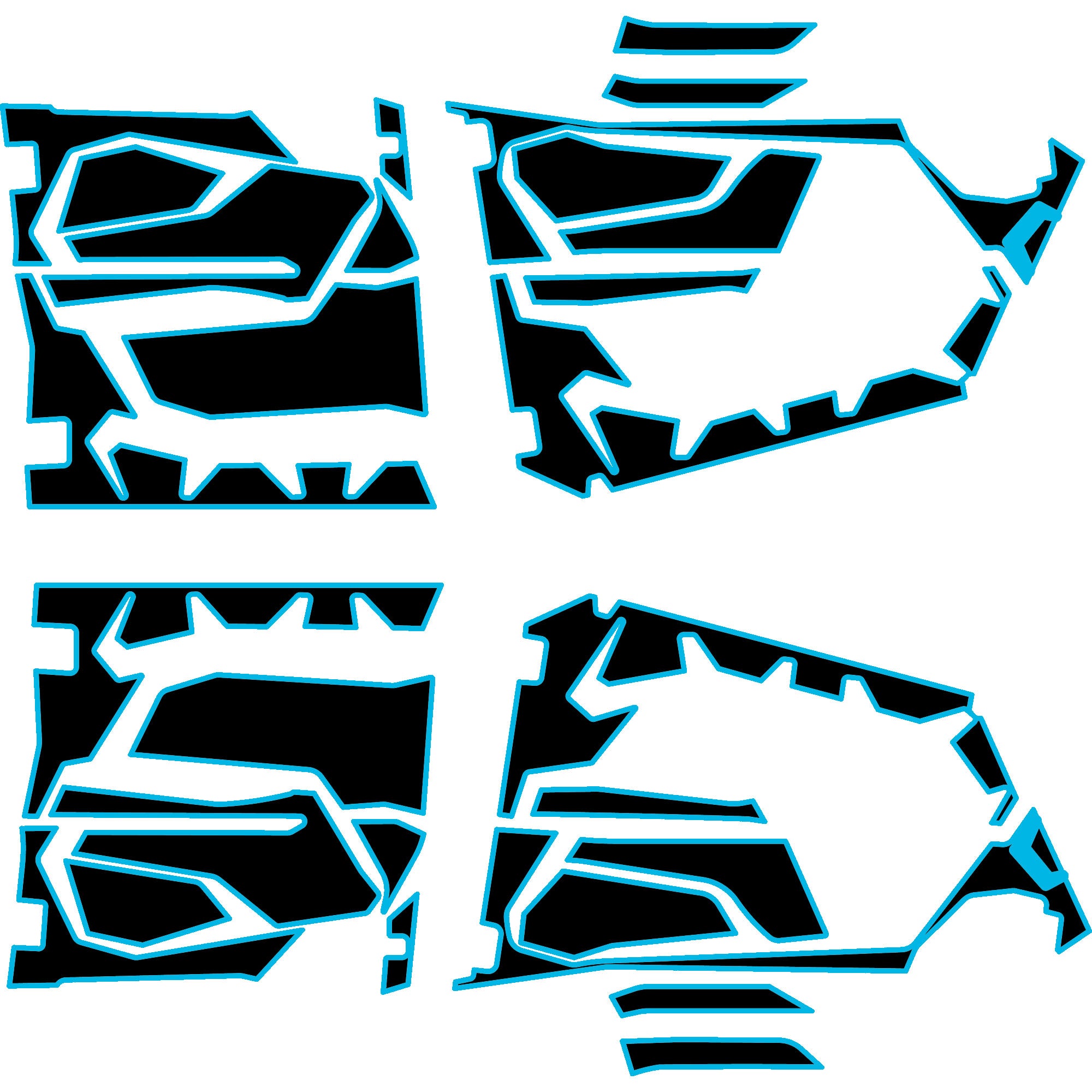 2025 Polaris RZR Pro R - 4 Seat Door Liners - OEM with Door Bags