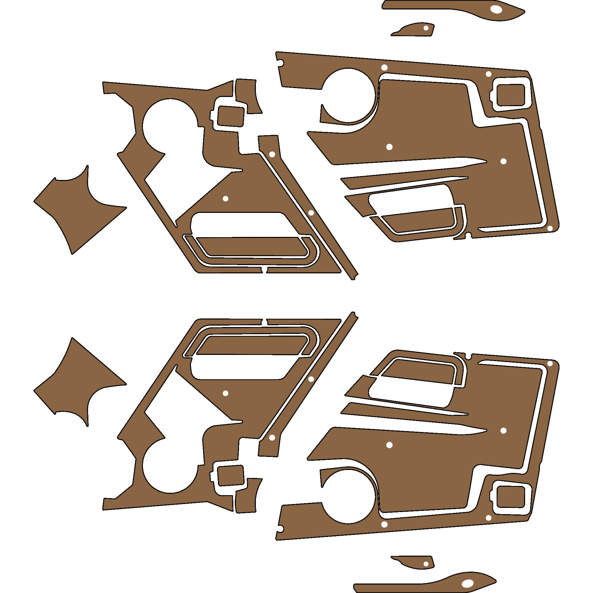 Speed UTV El Jefe - 4 Seat Door Liners - OEM