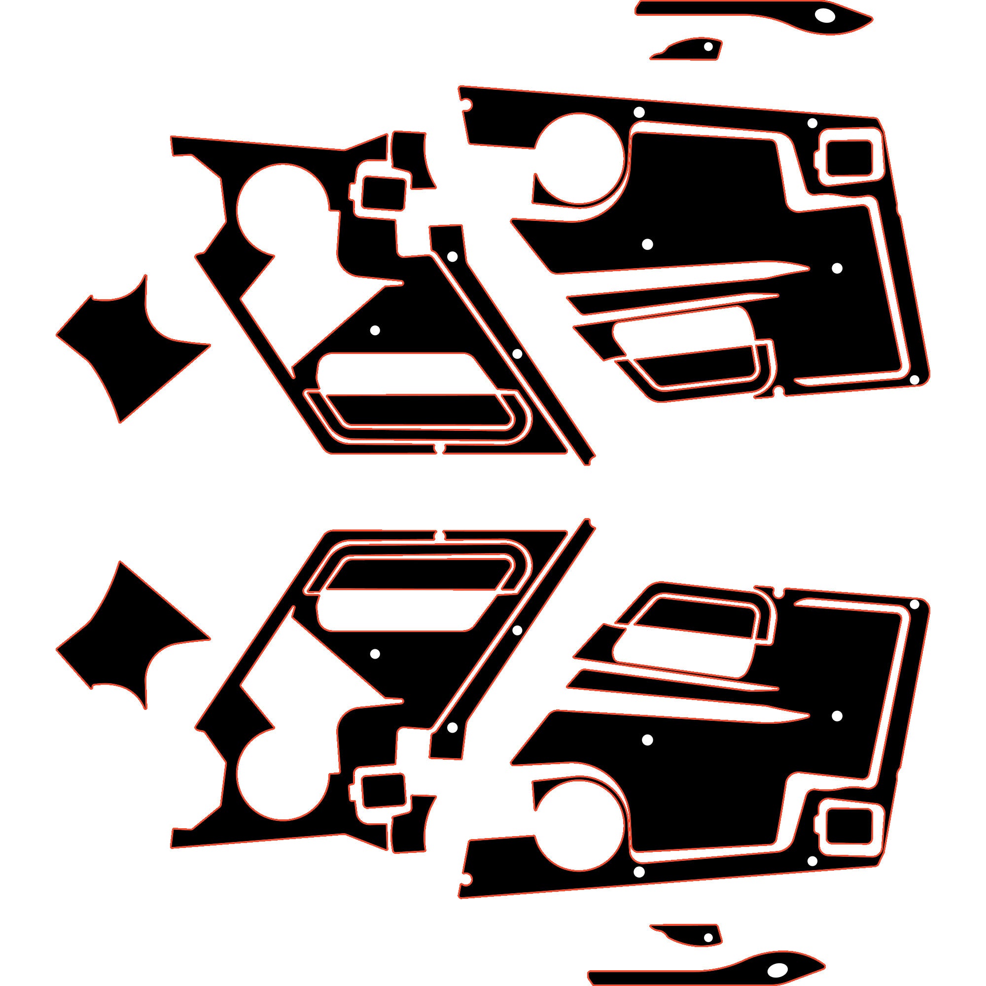 Speed UTV El Jefe - 4 Seat Door Liners - OEM