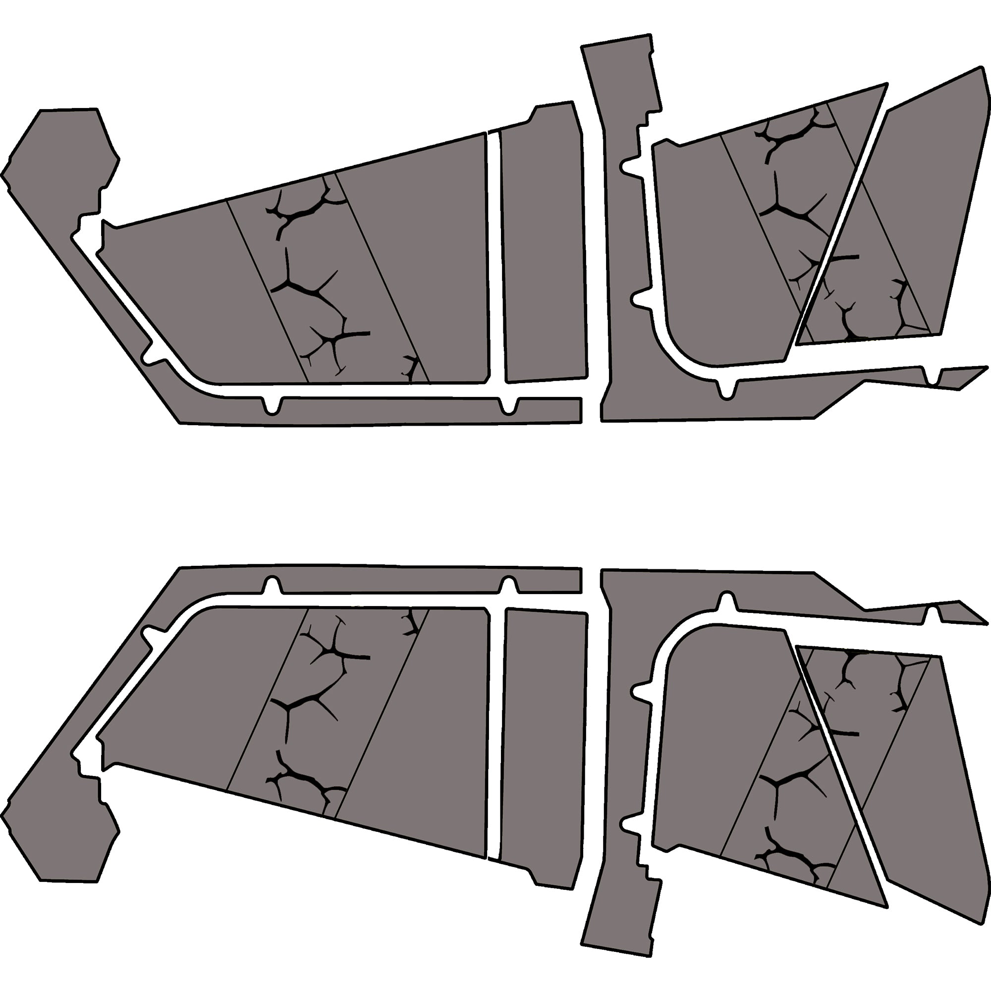 Polaris RZR Pro R- 4 Seat Door Liners - Moto Armor Partial Coverage