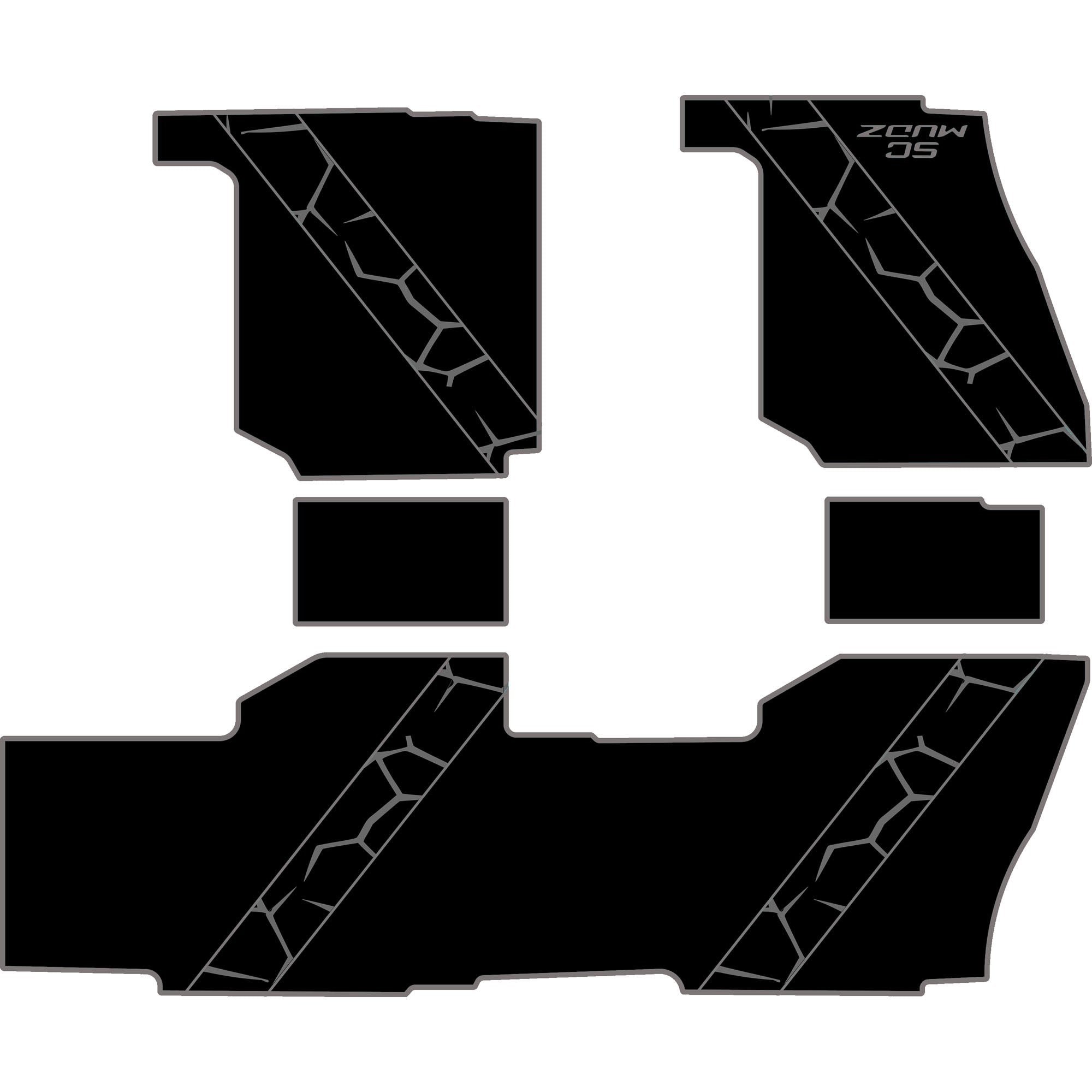 Polaris Ranger XP 1000 - 4 Seat Floor Mats - OEM