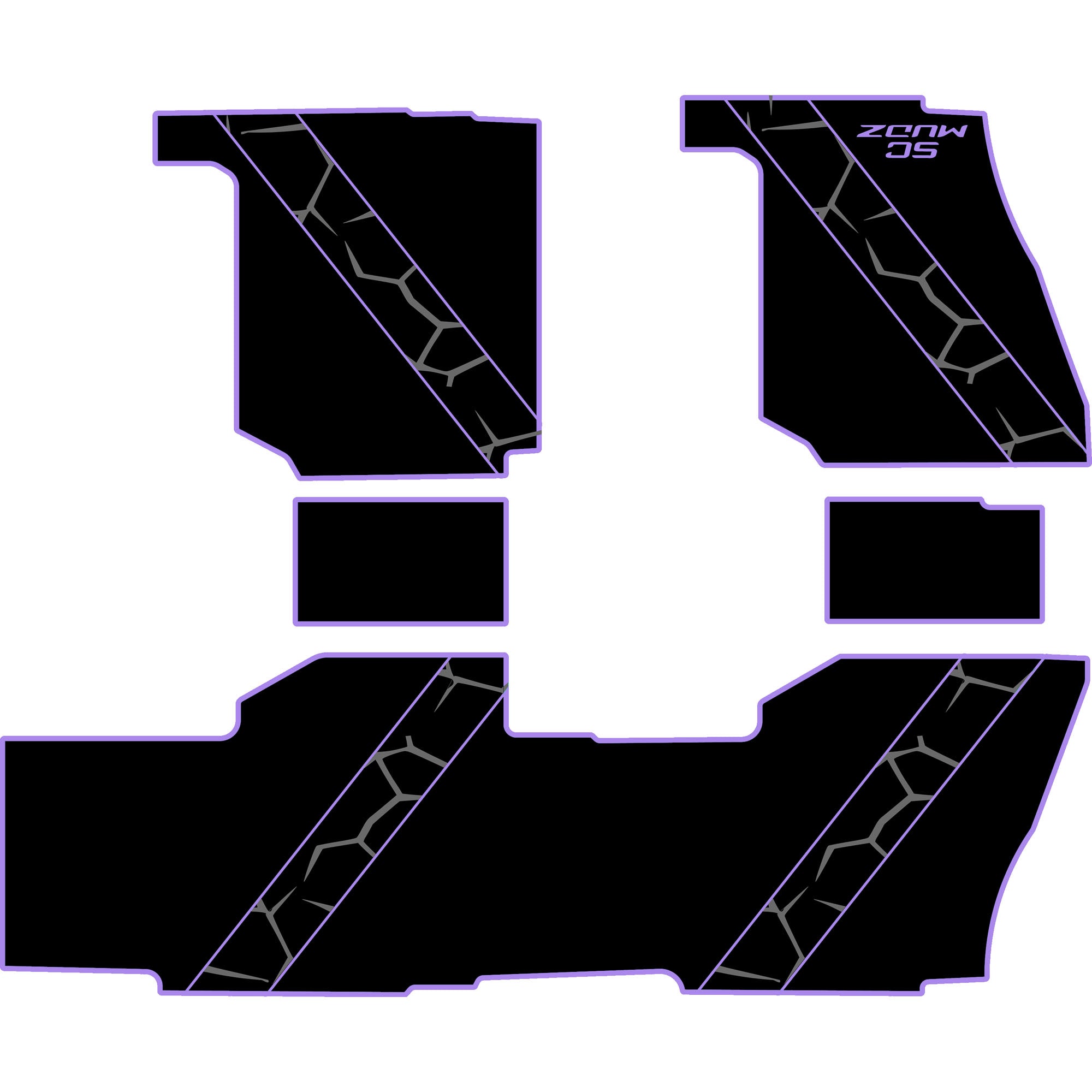 Polaris Ranger XP 1000 - 4 Seat Floor Mats - OEM