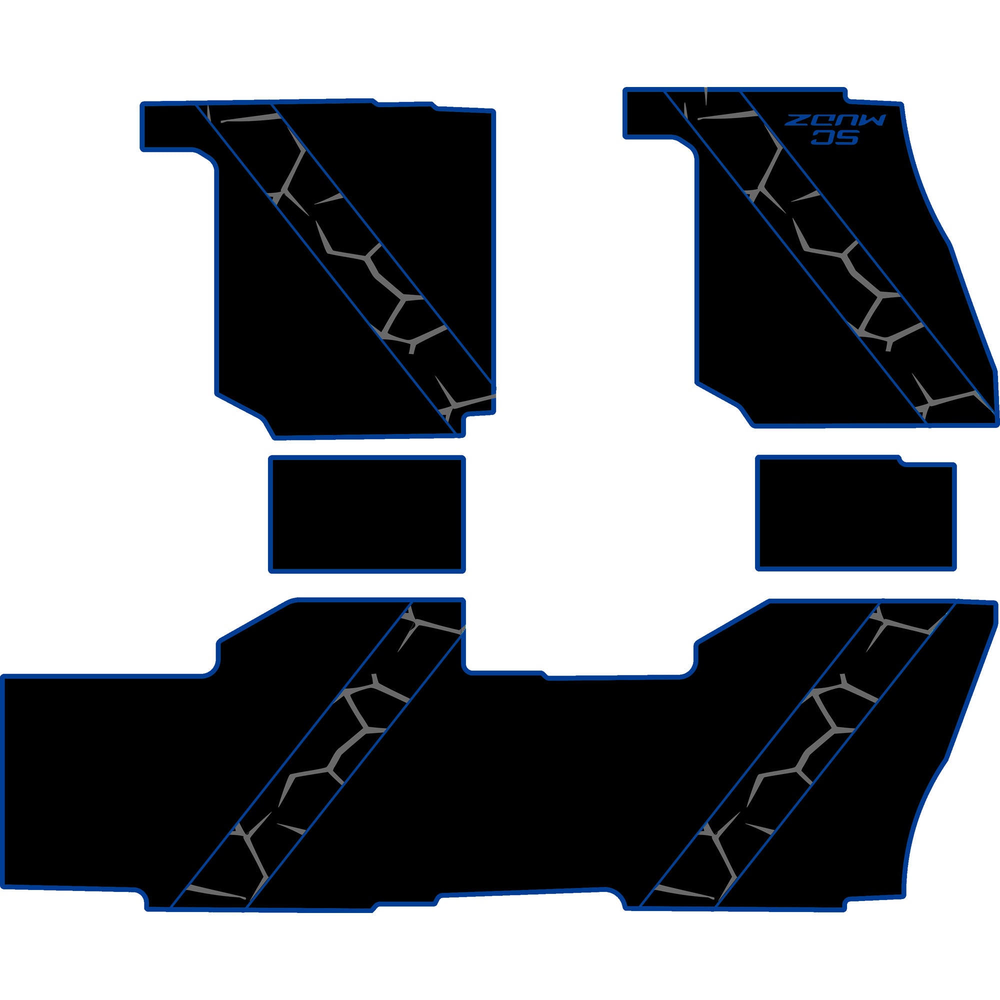 Polaris Ranger XP 1000 - 4 Seat Floor Mats - OEM