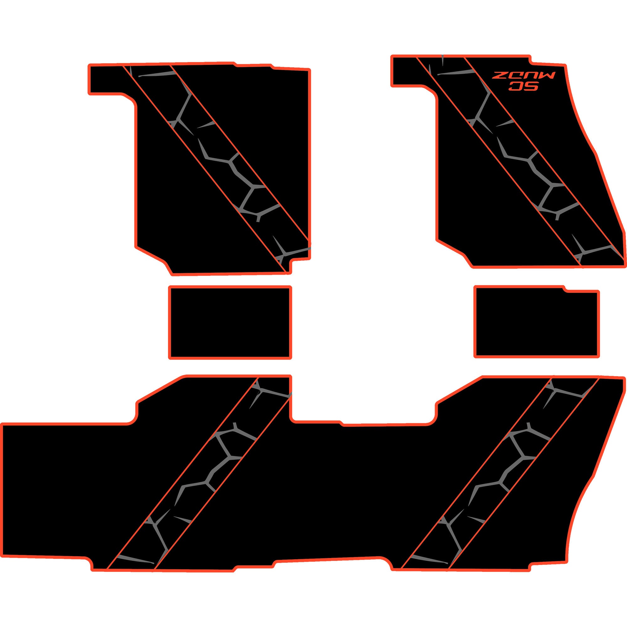 Polaris Ranger XP 1000 - 4 Seat Floor Mats - OEM