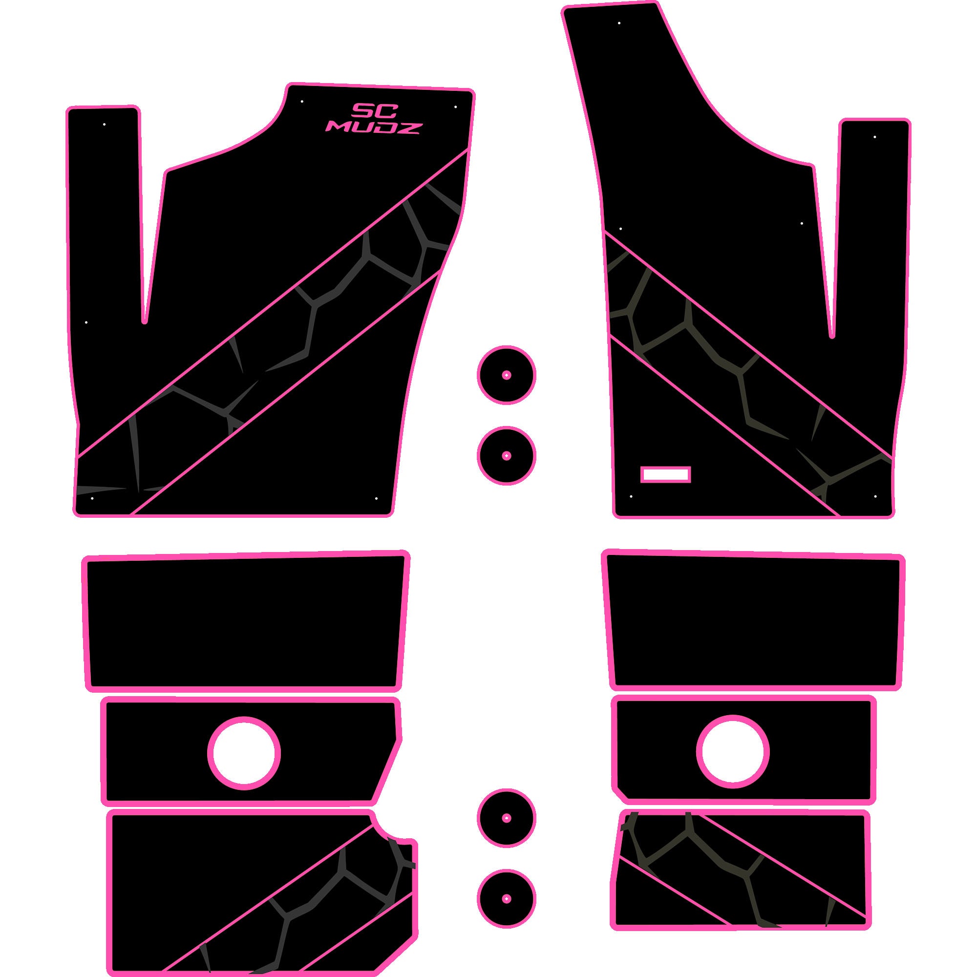 Polaris RZR 1000 - 4 Seat Floor Mats - OEM