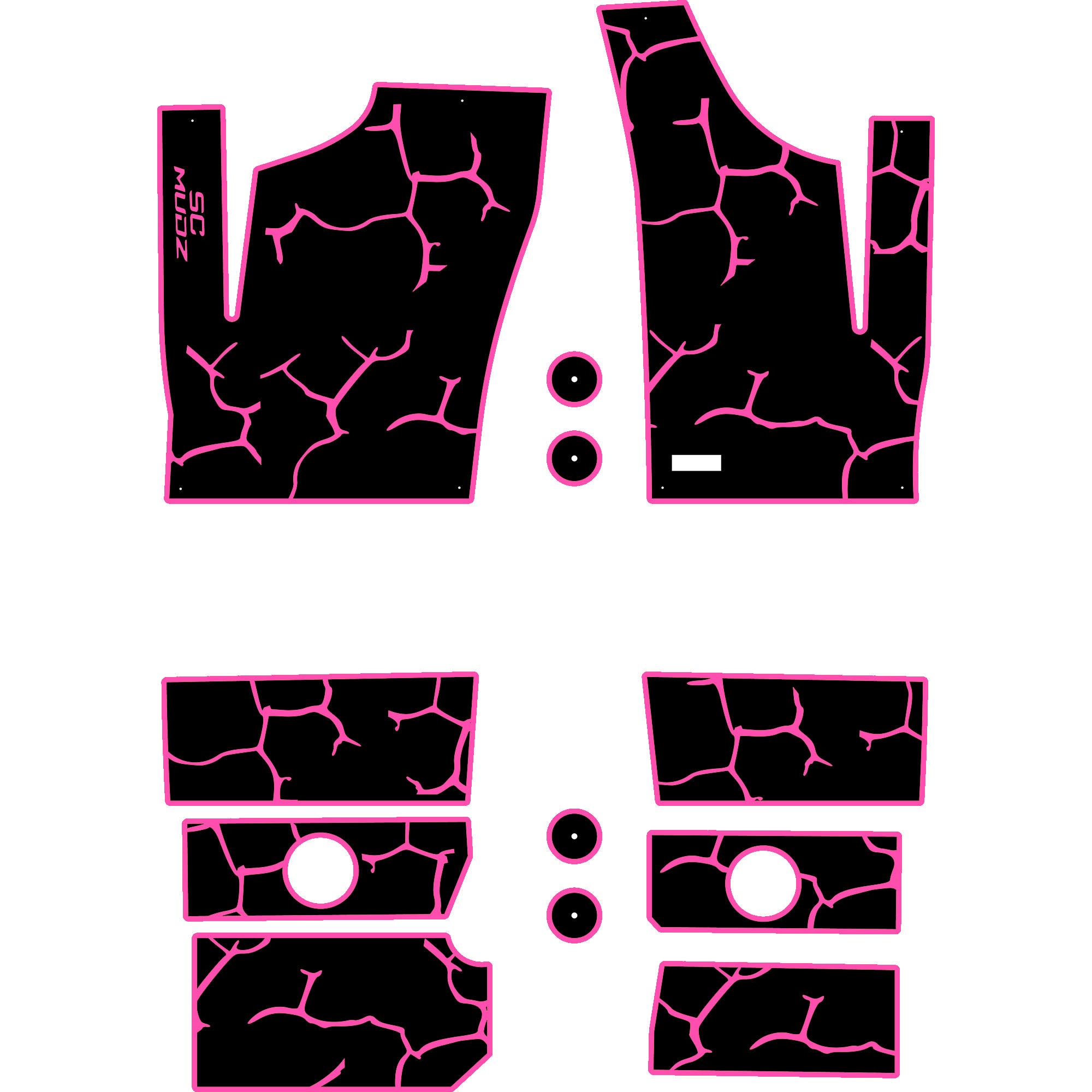 Polaris RZR 1000 - 4 Seat Floor Mats - OEM