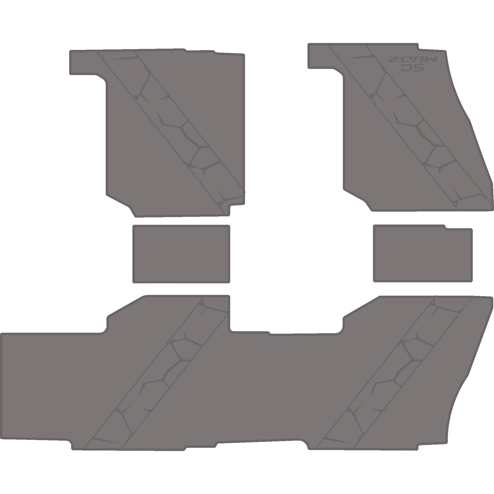 Polaris Ranger XP 1000 - 4 Seat Floor Mats - OEM