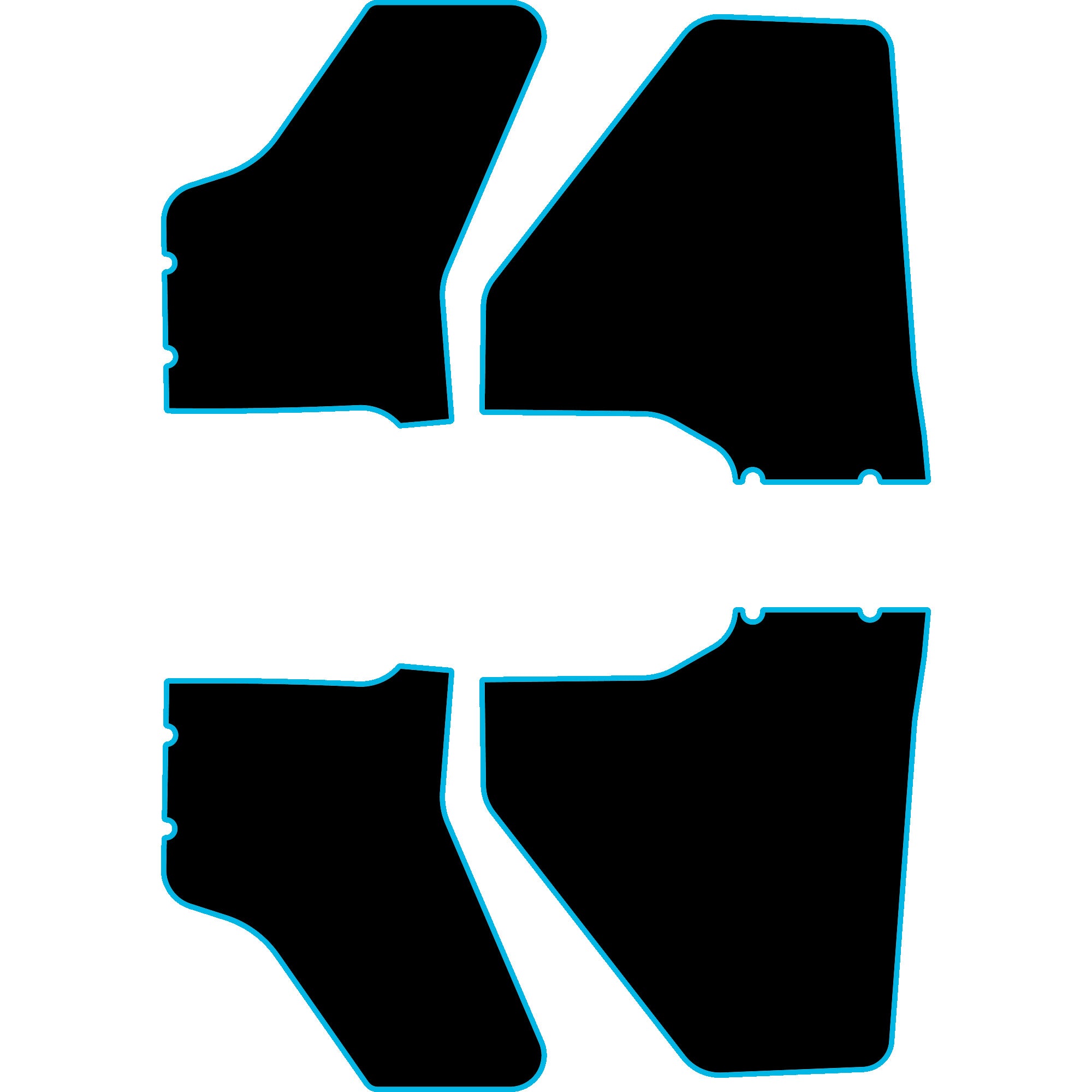 Polaris Ranger XP 1000 - 4 Seat Door Liners - OEM