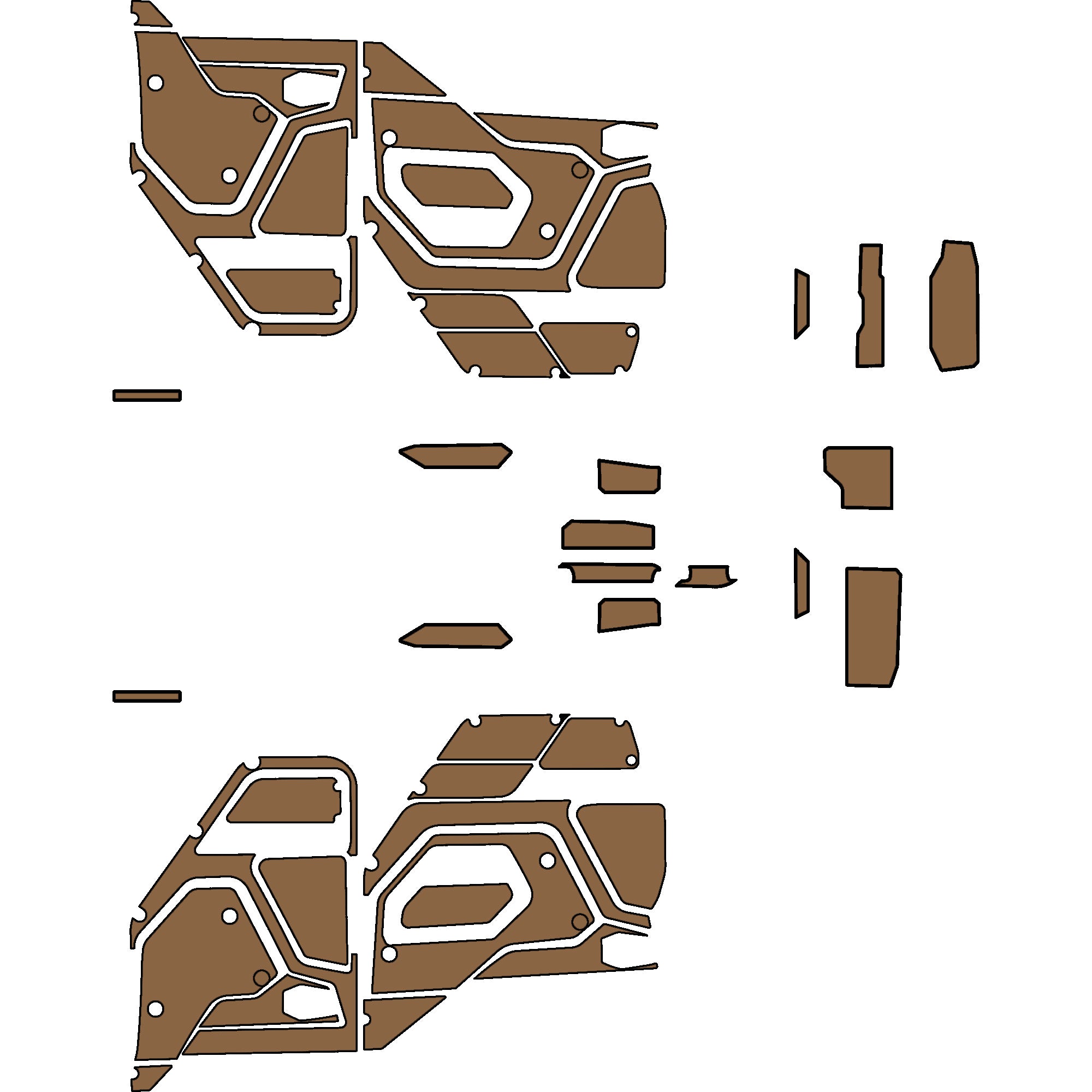 Polaris Xpedition - 4 Seat Door Liners & Dash Kit - OEM