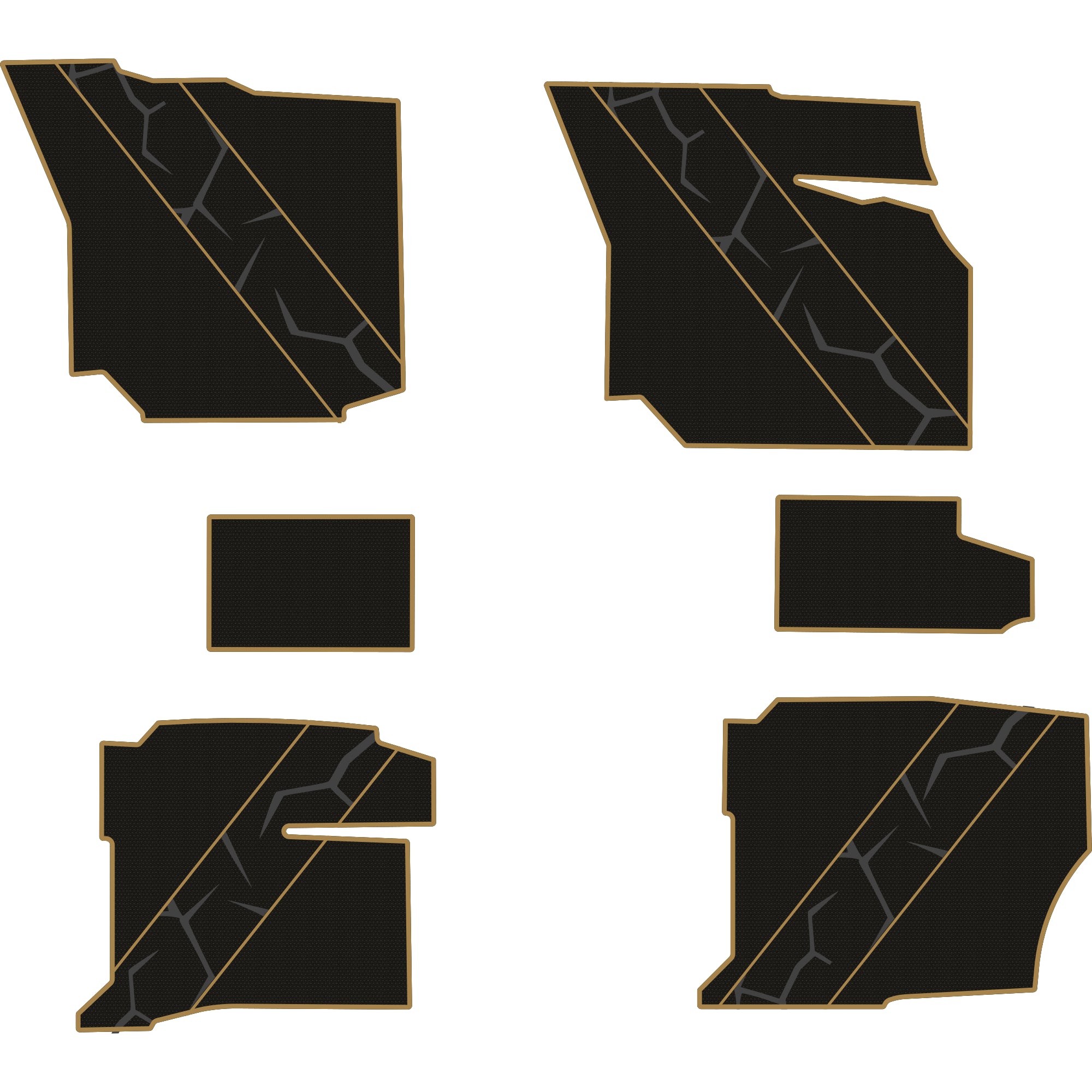 Polaris Ranger 1500 - 4 Seat Floor Mats w/ UTV Stereo Subs - OEM