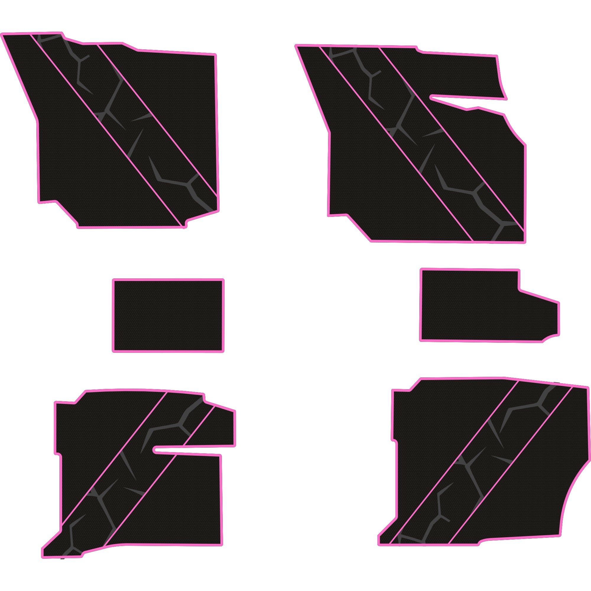 Polaris Ranger 1500 - 4 Seat Floor Mats w/ UTV Stereo Subs - OEM