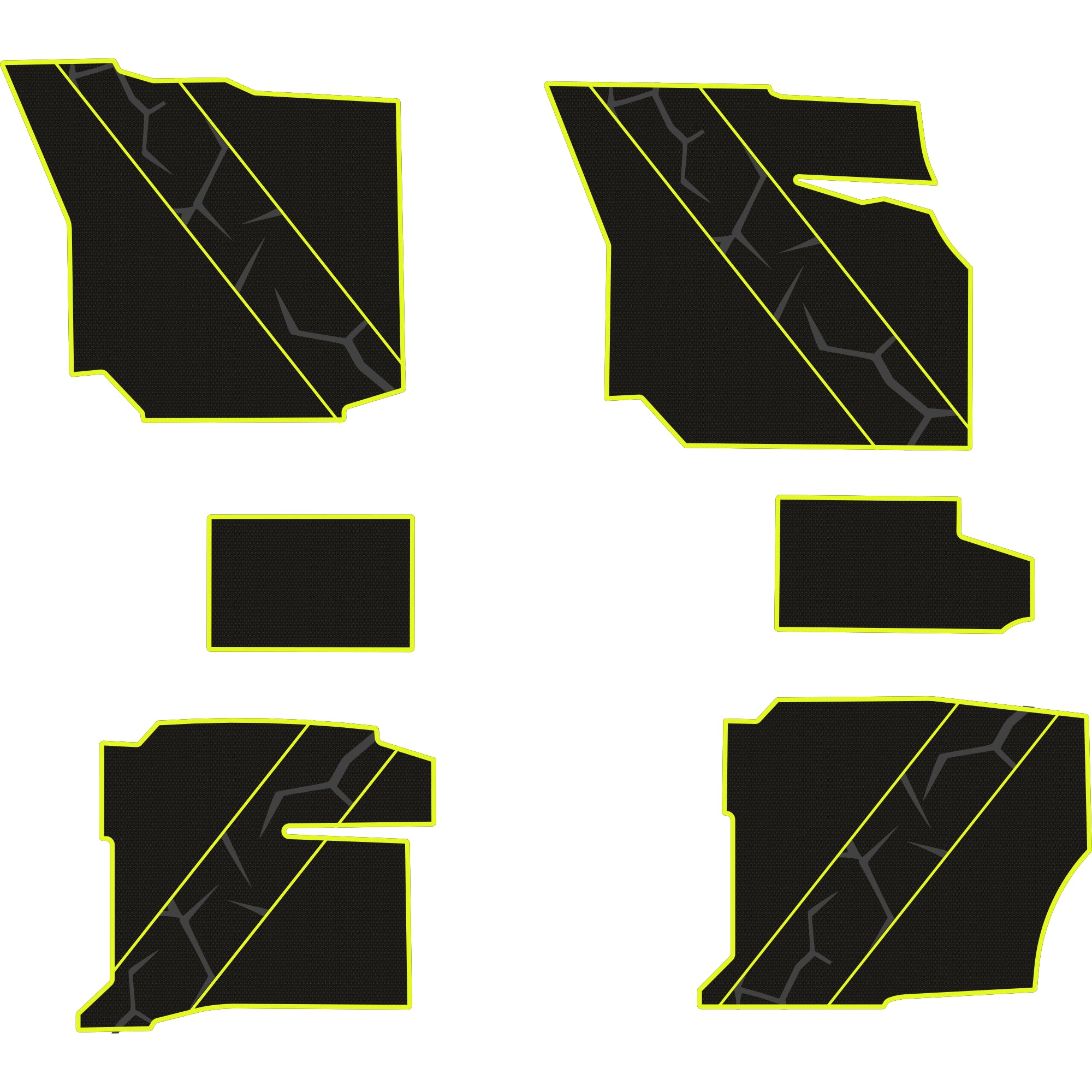 Polaris Ranger 1500 - 4 Seat Floor Mats w/ UTV Stereo Subs - OEM