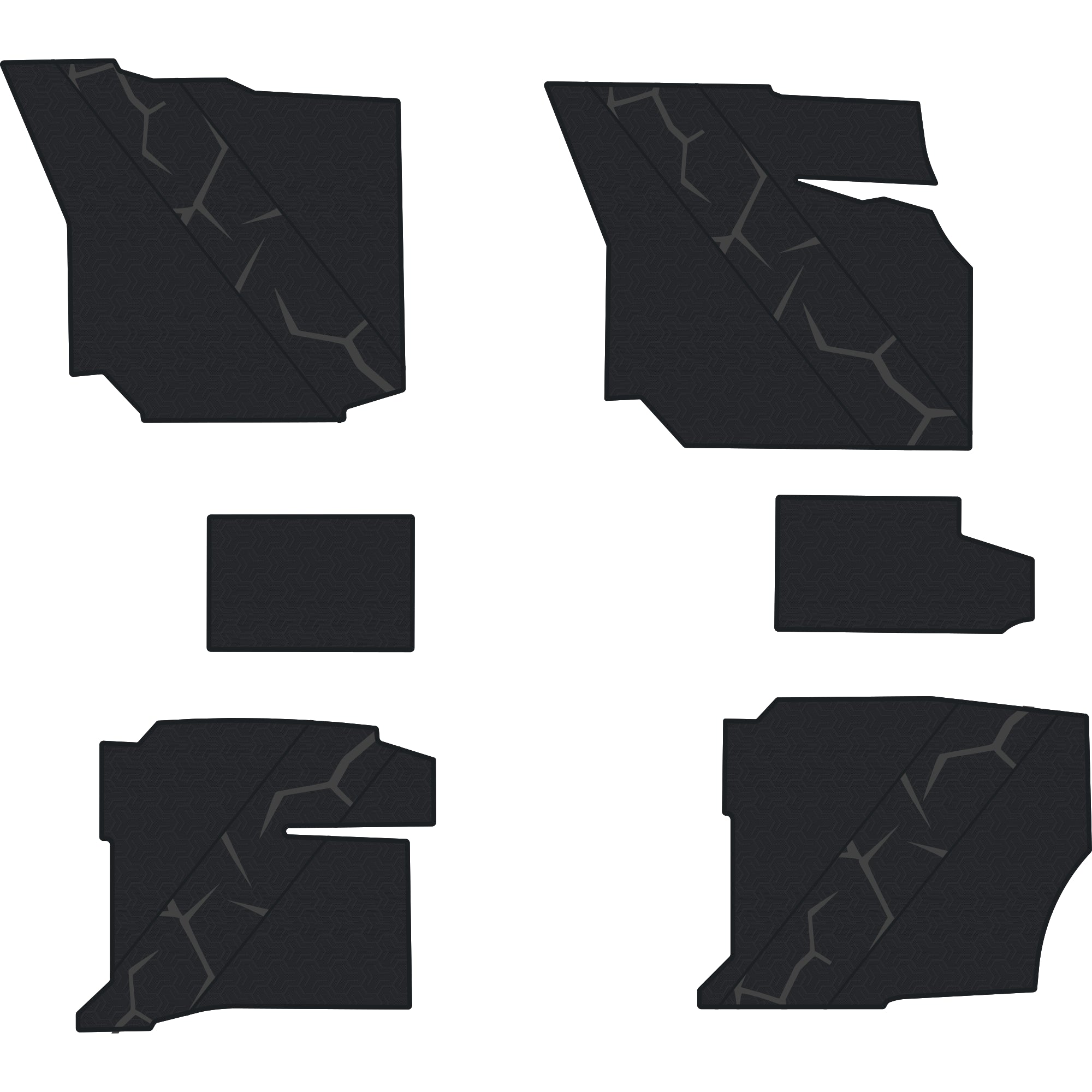 Polaris Ranger 1500 - 4 Seat Floor Mats w/ UTV Stereo Subs - OEM