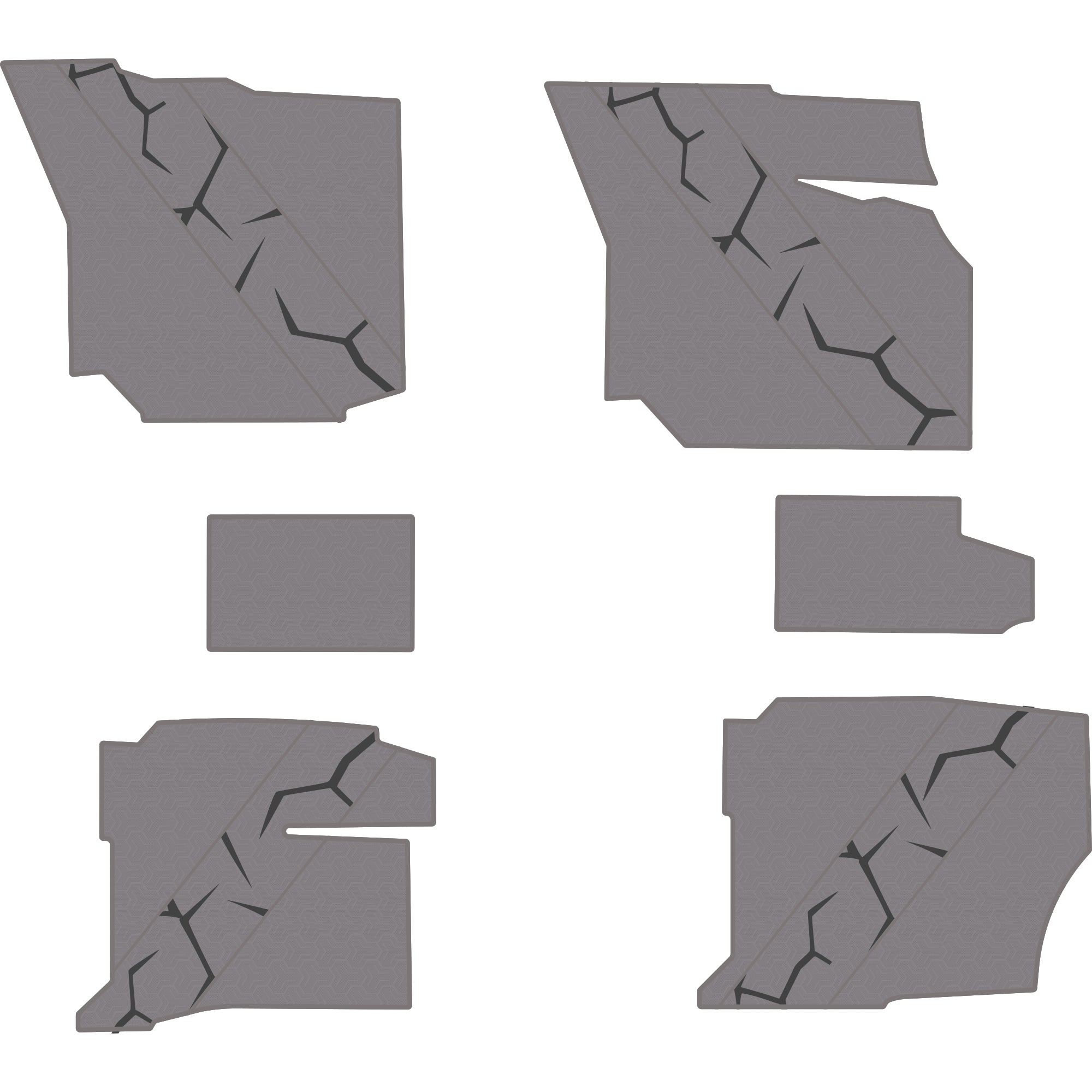 Polaris Ranger 1500 - 4 Seat Floor Mats w/ UTV Stereo Subs - OEM