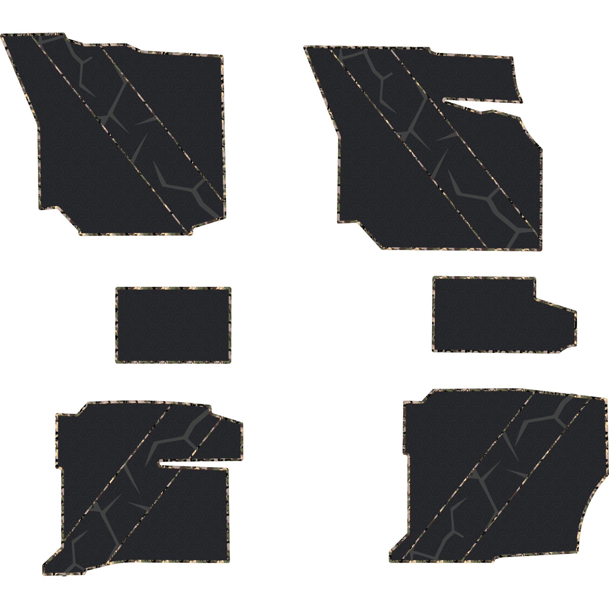 Polaris Ranger 1500 - 4 Seat Floor Mats w/ UTV Stereo Subs - OEM