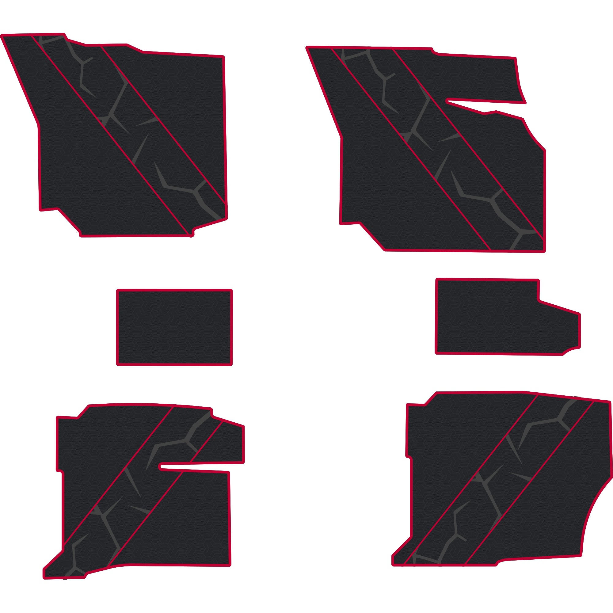 Polaris Ranger 1500 - 4 Seat Floor Mats w/ UTV Stereo Subs - OEM