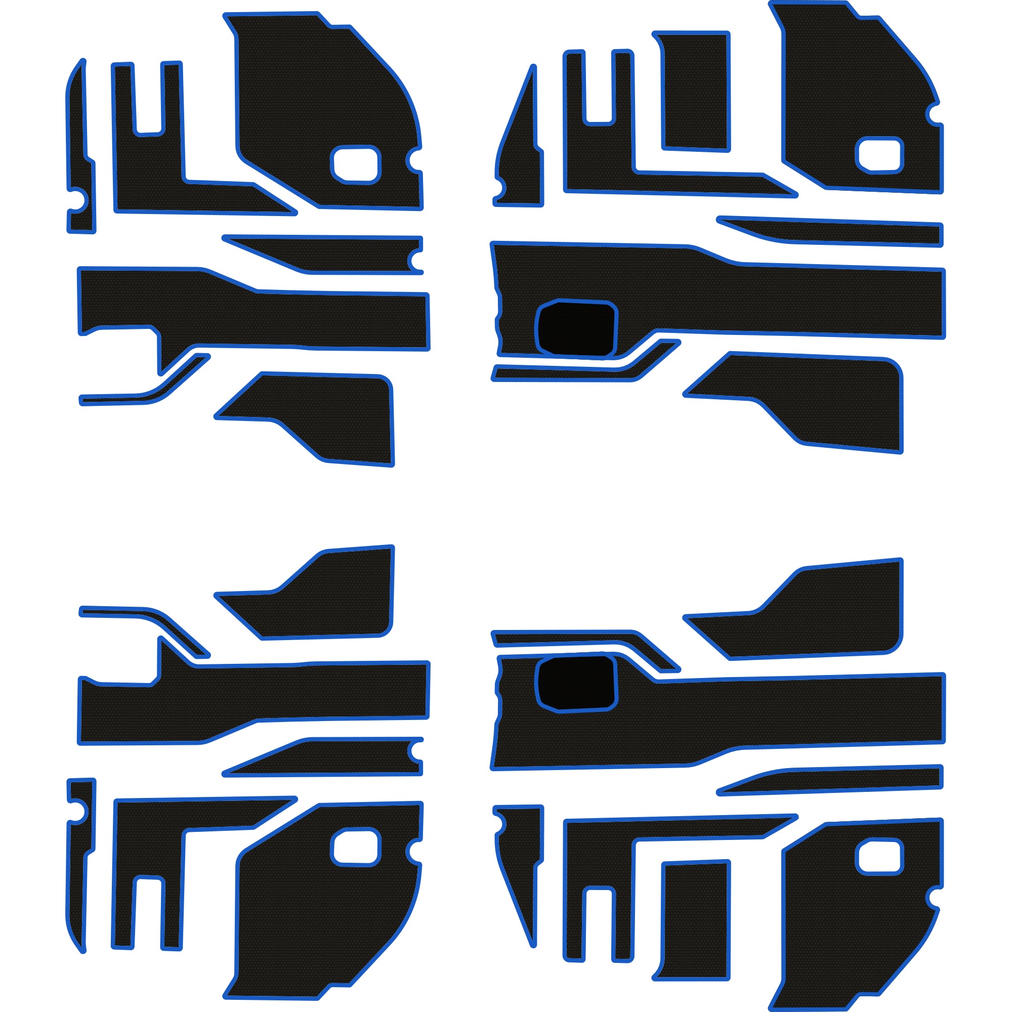 Polaris Ranger 1500 - 4 Seat Interior Door Liners - OEM